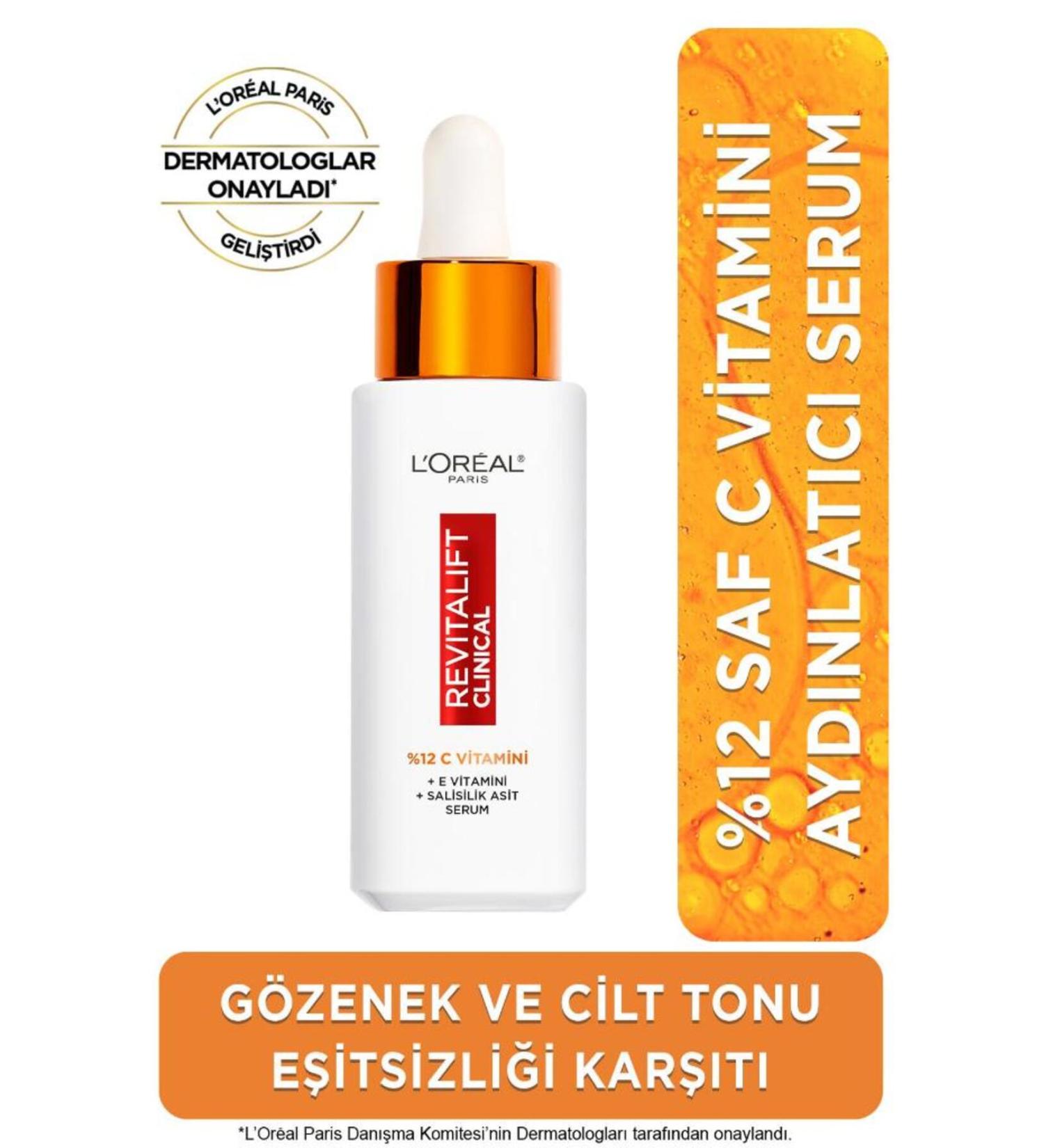 L'Oreal Paris Revitalift Clinical Pure Vitamin C Brightening Tone-Equalizing Anti-Pore Serum - Buy Online on GoSupps.com