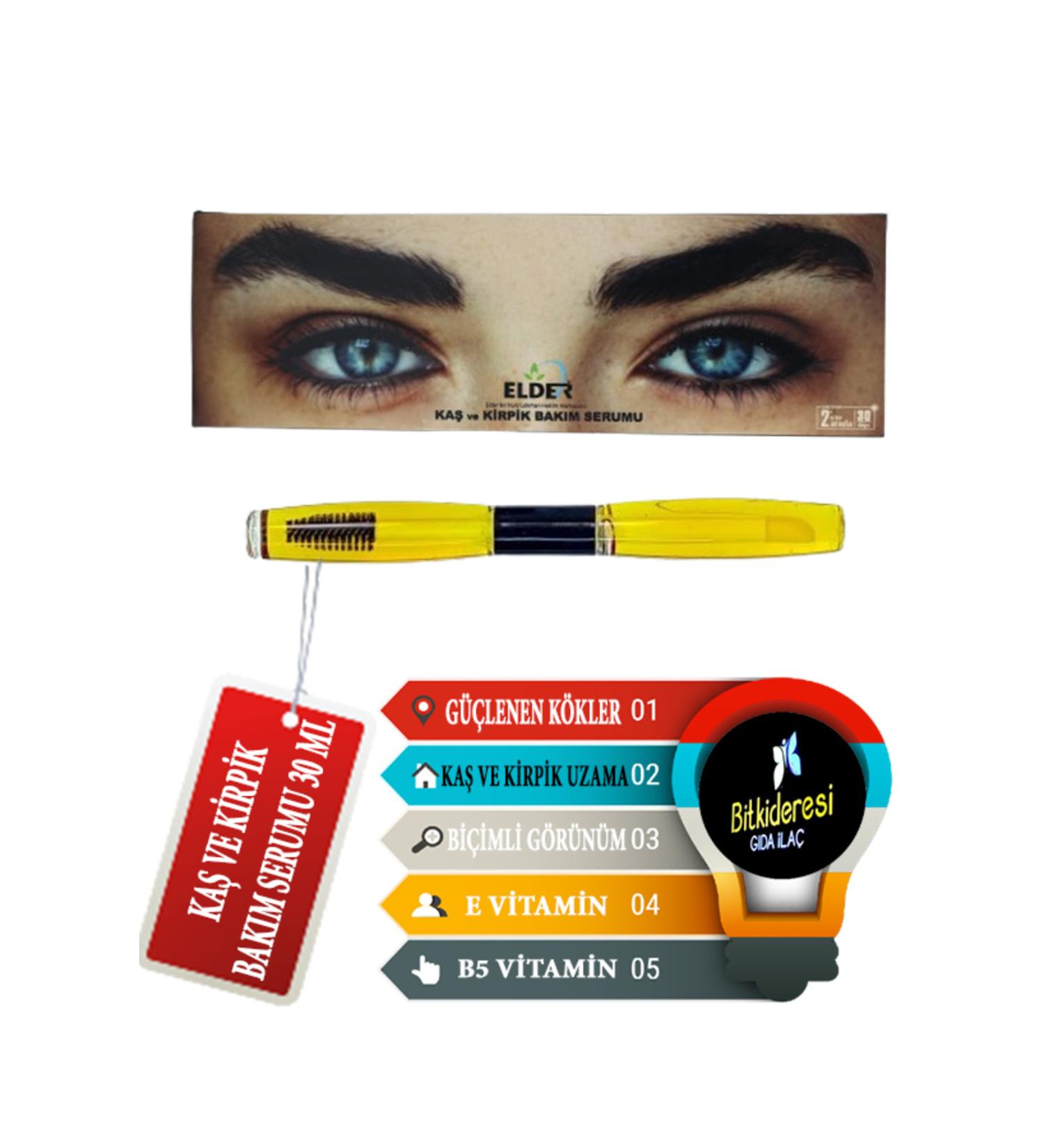 Elder Strengthening Nourishing Eyebrow Eyelash Serum 30 ml Full and Lively Look