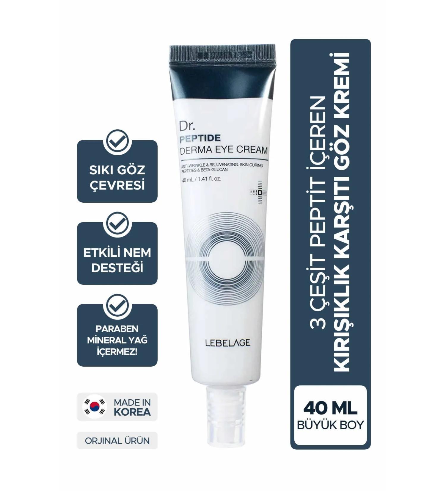 LEBELAGE 40 ml - Anti-Wrinkle Eye Cream with Peptide Complex Dr. Peptide Derma Eye Cream - Buy Online on GoSupps.com