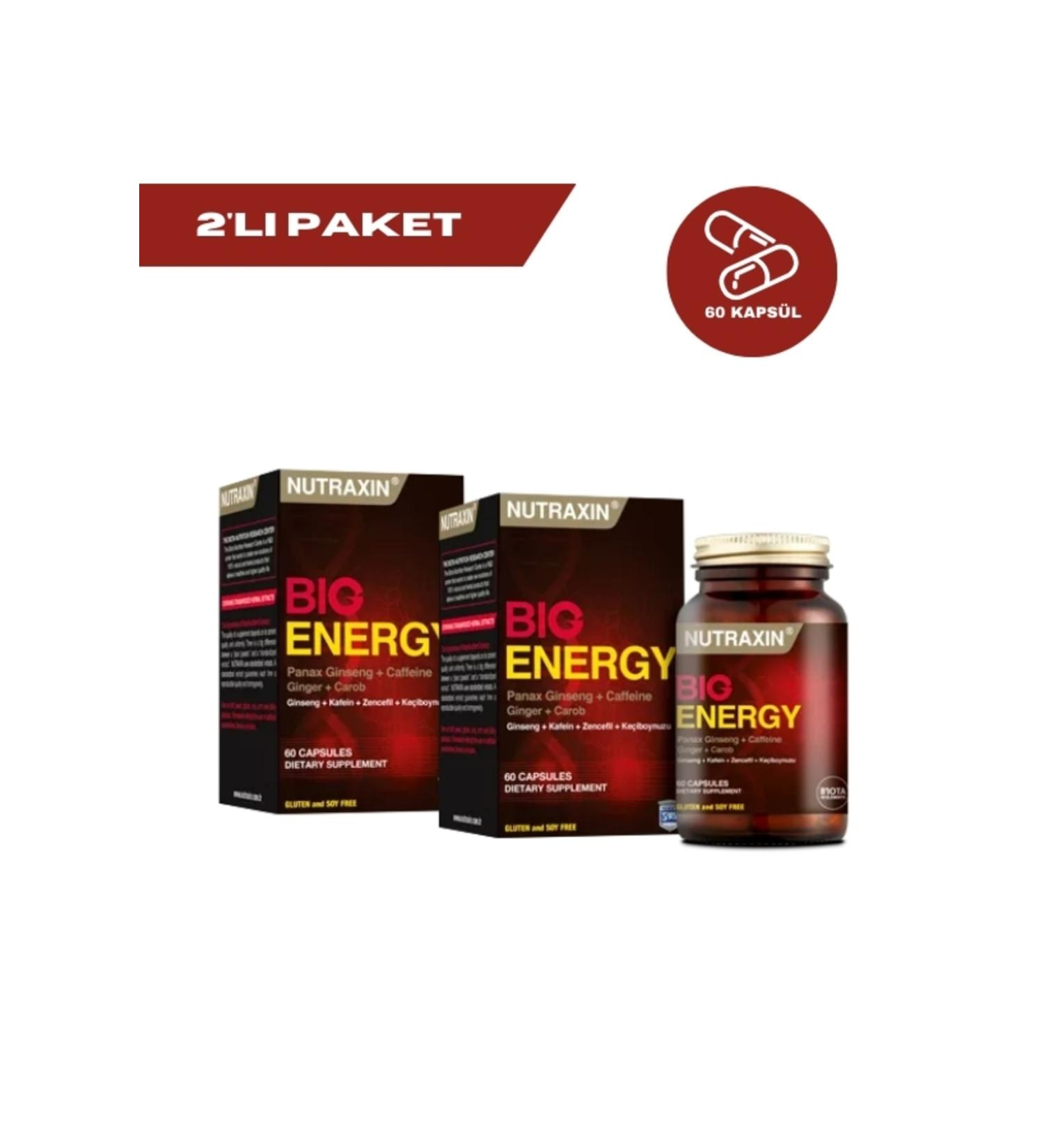 Nutraxin Big Energy 60 Capsules | Pack of 2