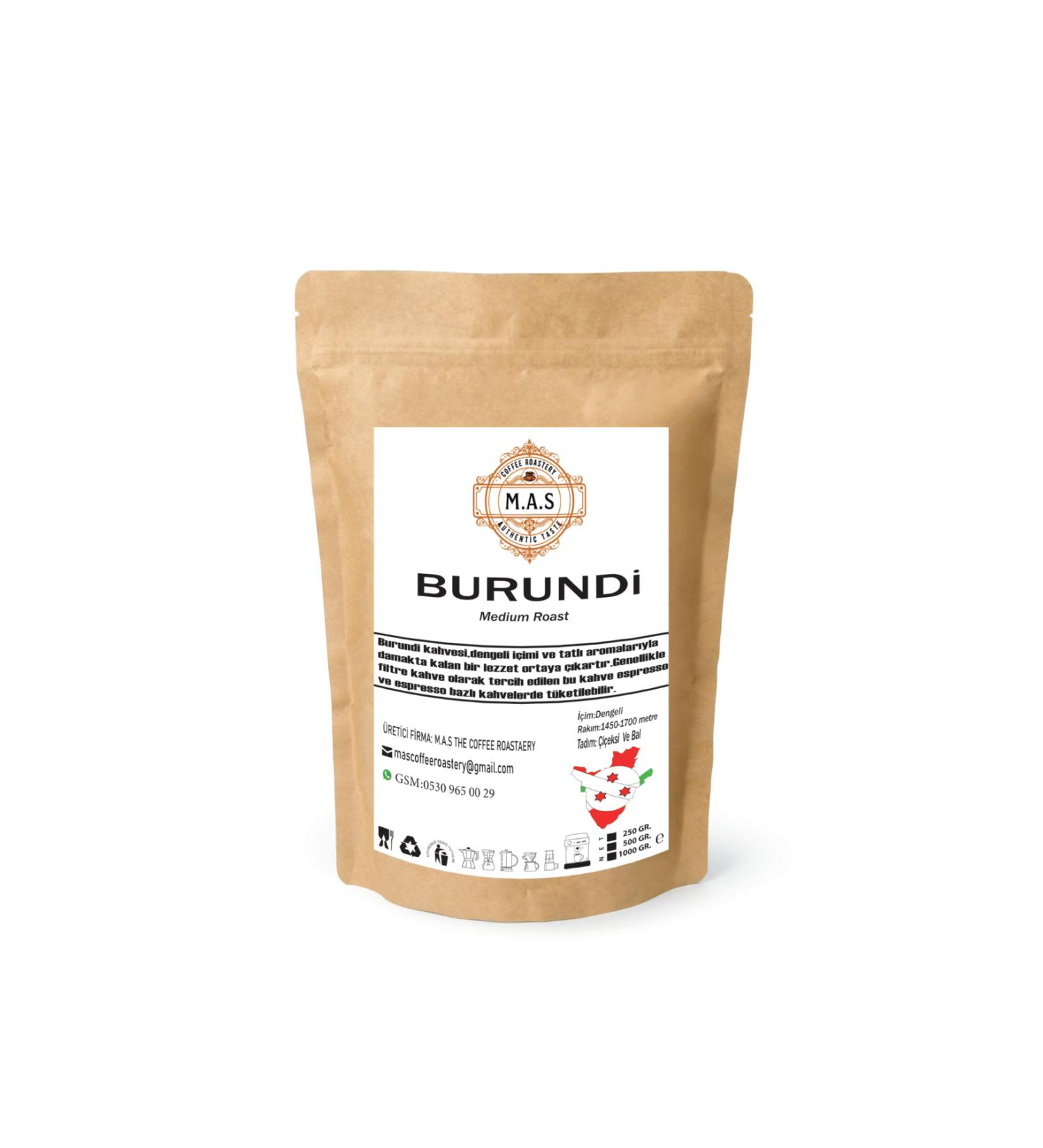 MAS THE COFFEE ROASTERY Burundi Regional (GROUND OR BEANS) Filter Coffee 250Gr.