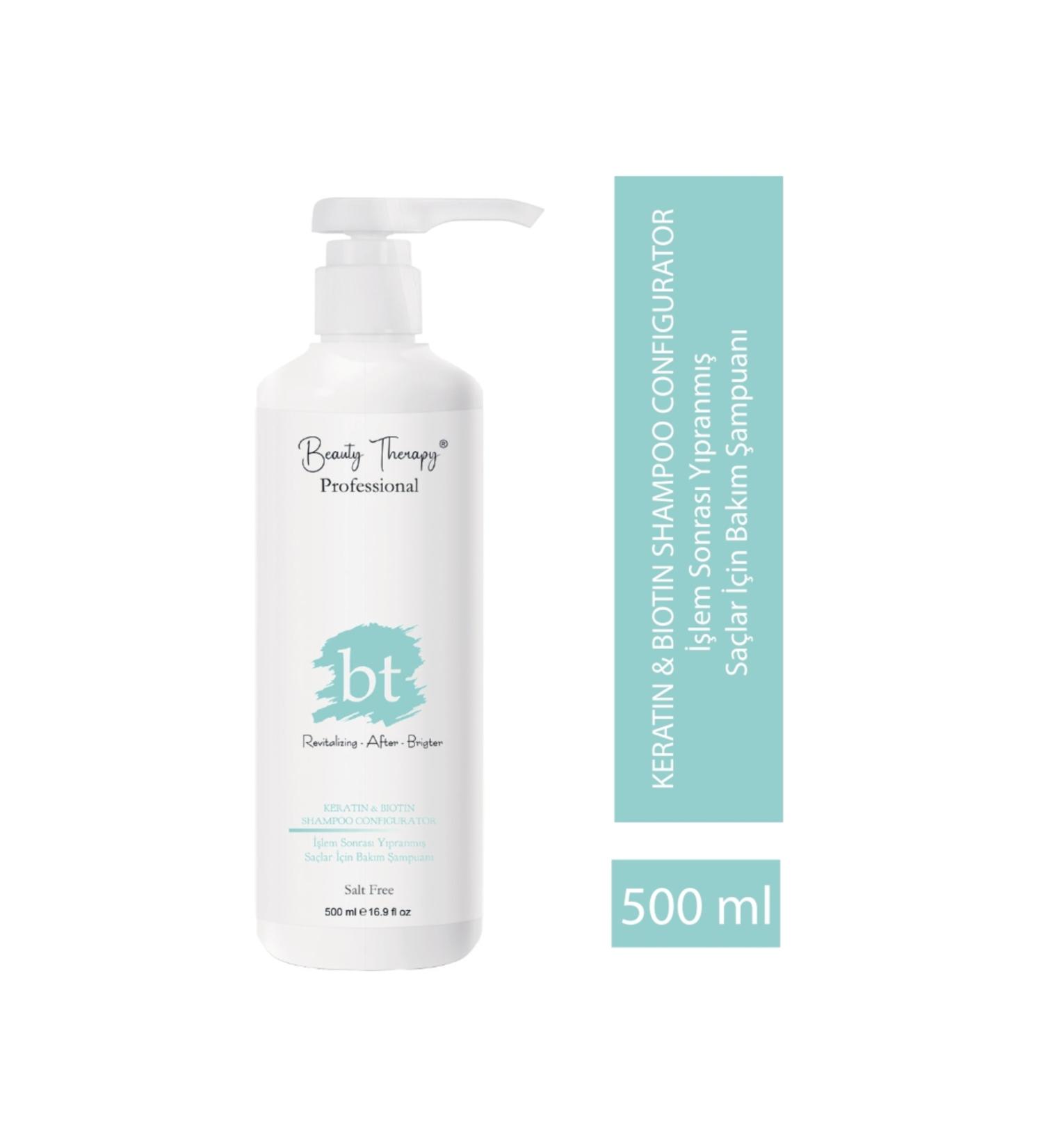 Beauty Therapy bt Professional Keratin & Biotin Post-Process Salt-Free Care Shampoo for Damaged Hair 500ml