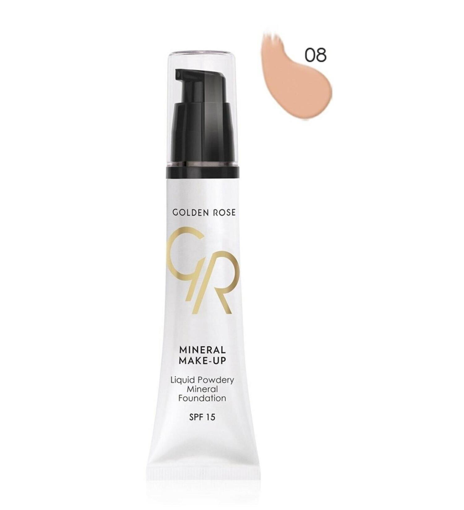 Golden Rose Liquid Powdery Mineral Foundation 08