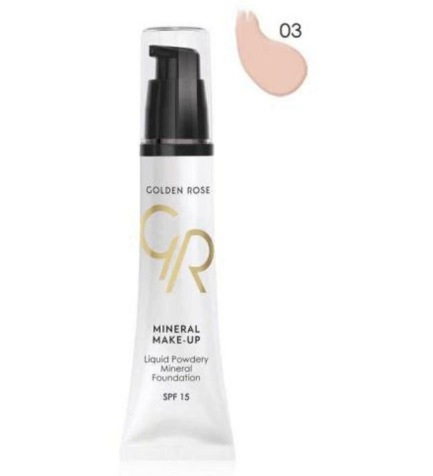 Golden Rose Liquid Powdery Mineral Foundation 03 - Buy Online on GoSupps.com