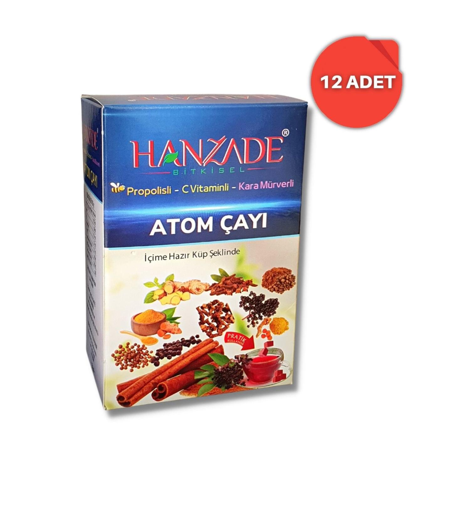 Hanzade Herbal Propolis - Vitamin C - Black Elderberry Atomic Tea Winter Tea 150 gr X 12 Pieces - Buy Online on GoSupps.com