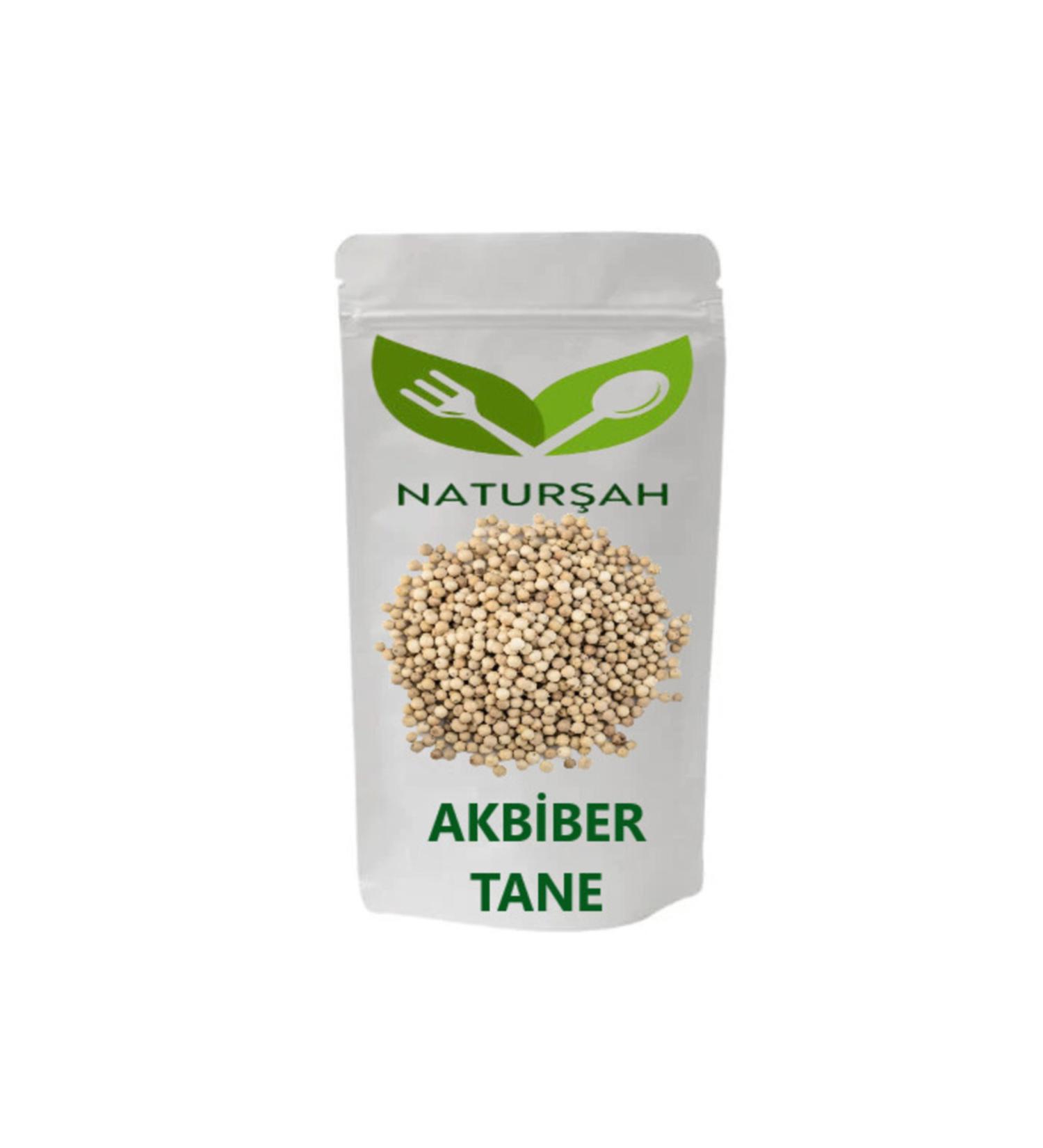 Natur ah White Pepper - White Black Pepper Grain (CAPSICUM ANNUUM L.) 50 gr