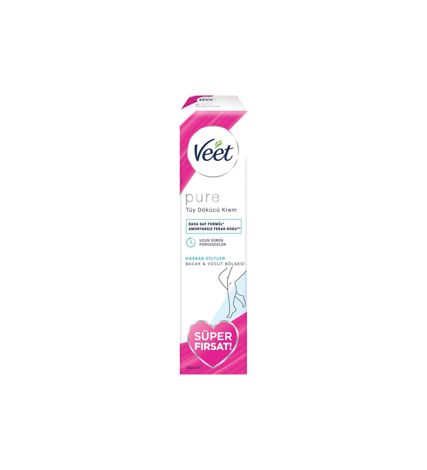 Veet Hair Texture Cream Pure Sensitive Skin Super Deal 200 Ml