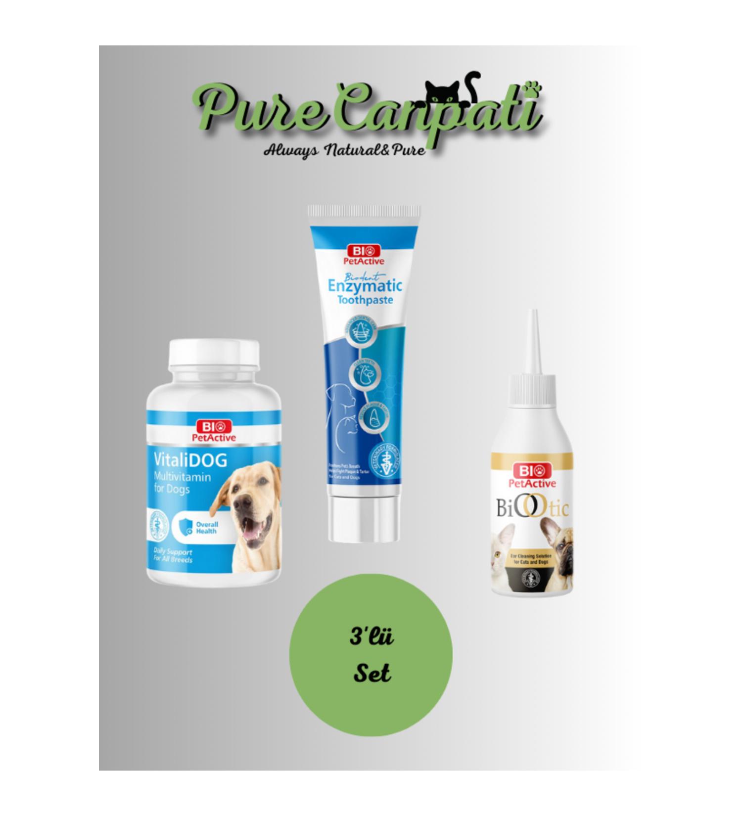 PureCanpati Dog Multivitamin Toothpaste and Ear Care Kit
