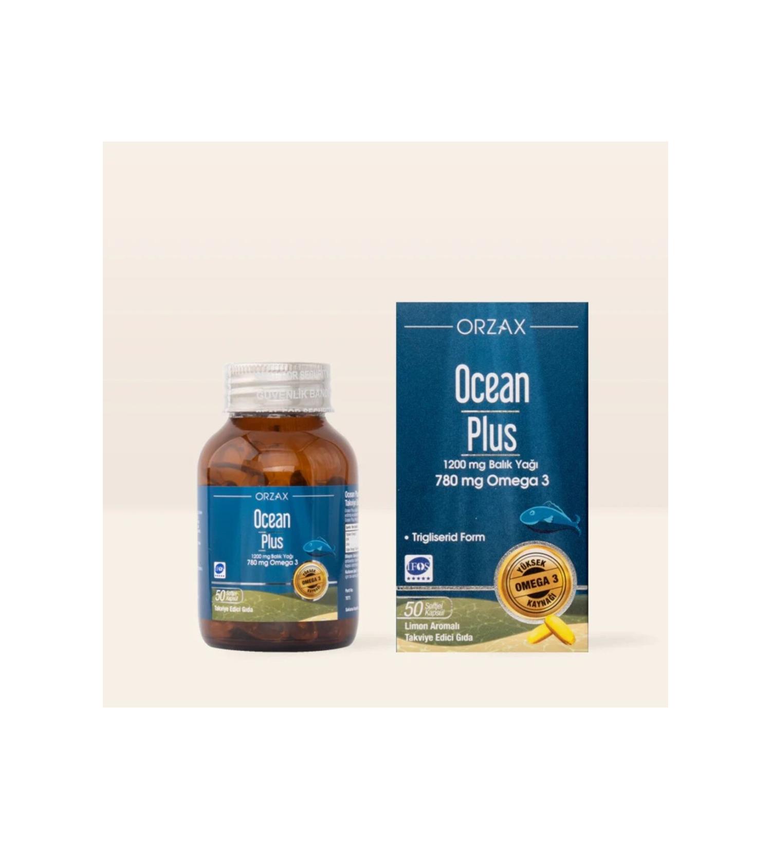 Orzax Ocean Plus 1200 mg 50 Capsules Fish Oil