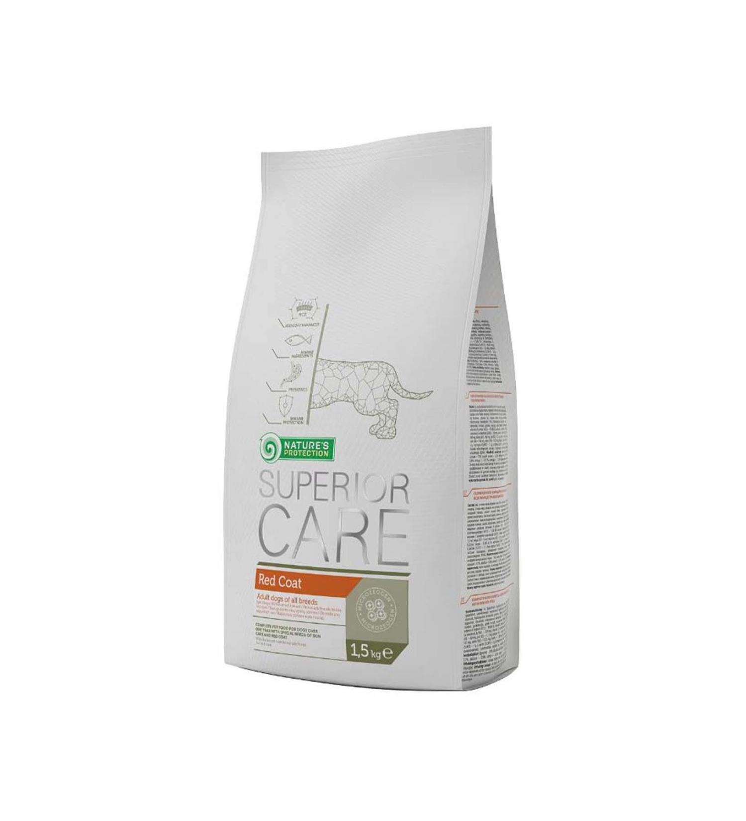 Nature's Protection Natures Protection SC Red Coat Poultry Adult Brown Dog Food 1.5 Kg