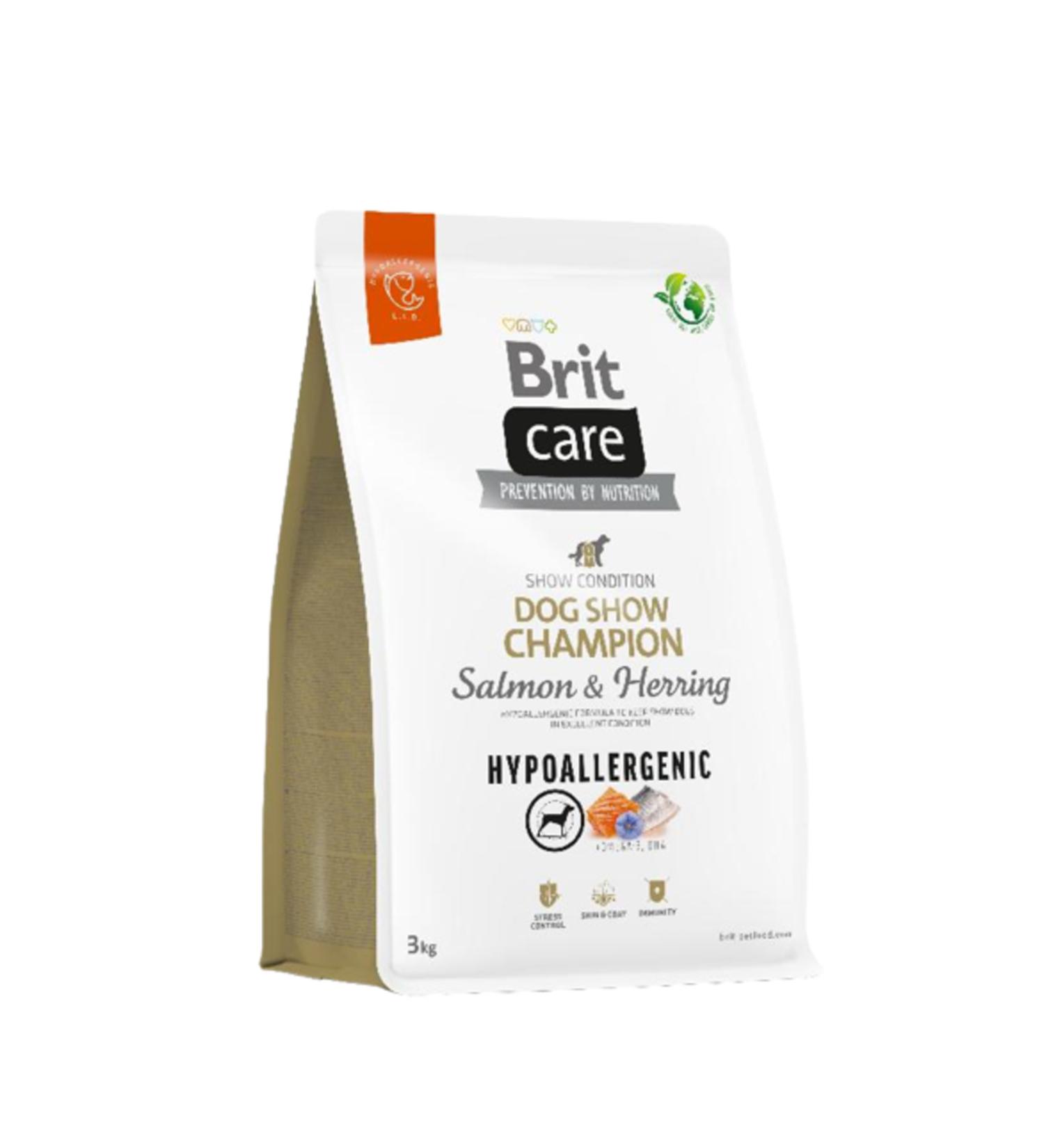 Brit Care Hypoallergenic Dog Show Champion Salmon Herring Adult Dog Food 3 Kg