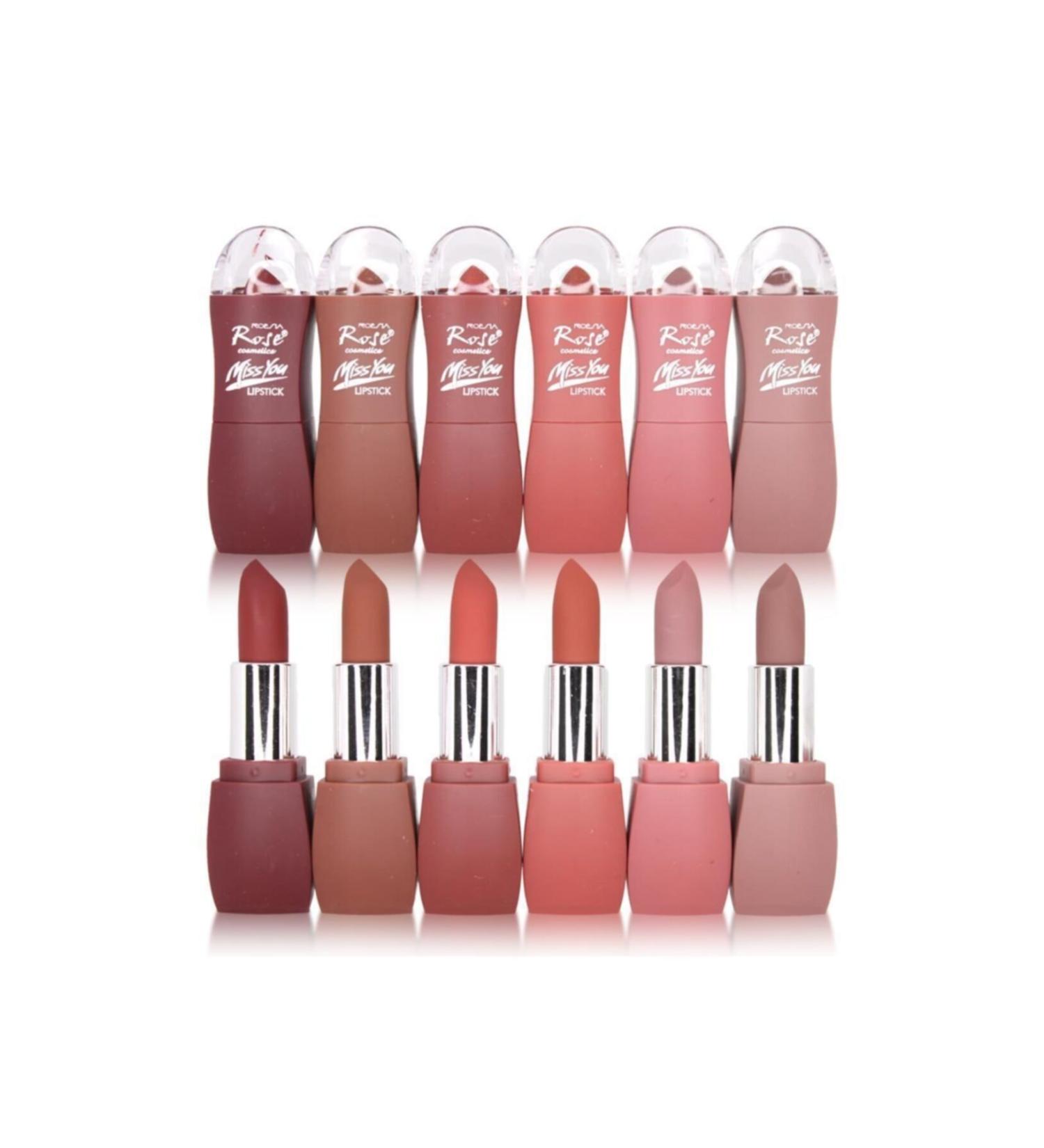 Roesia Rose Cosmetics Beauty Model L Miss You Matte 6-Piece Lipstick Set