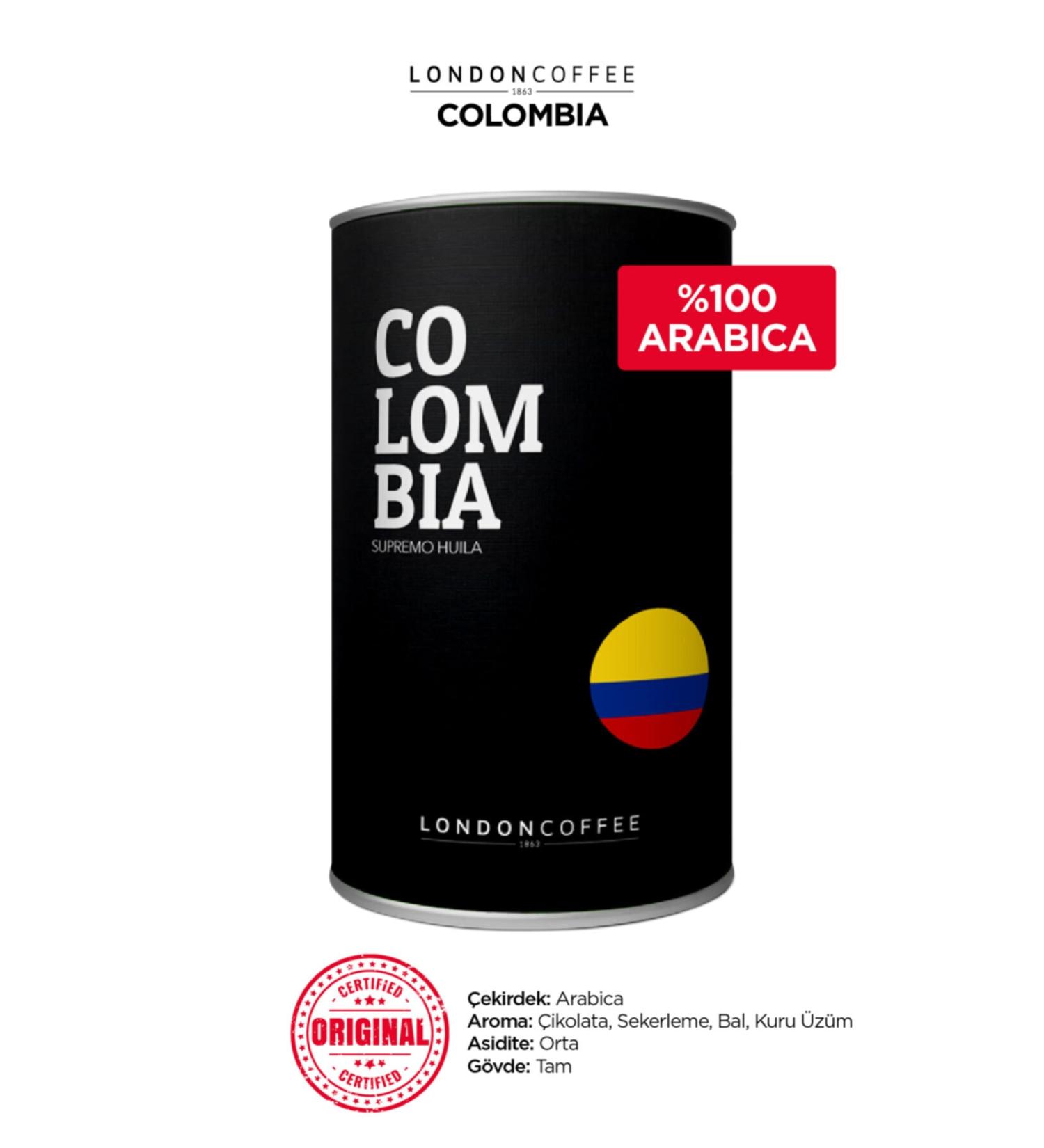 London Coffee Colombia Filter Coffee 250 gr Ground