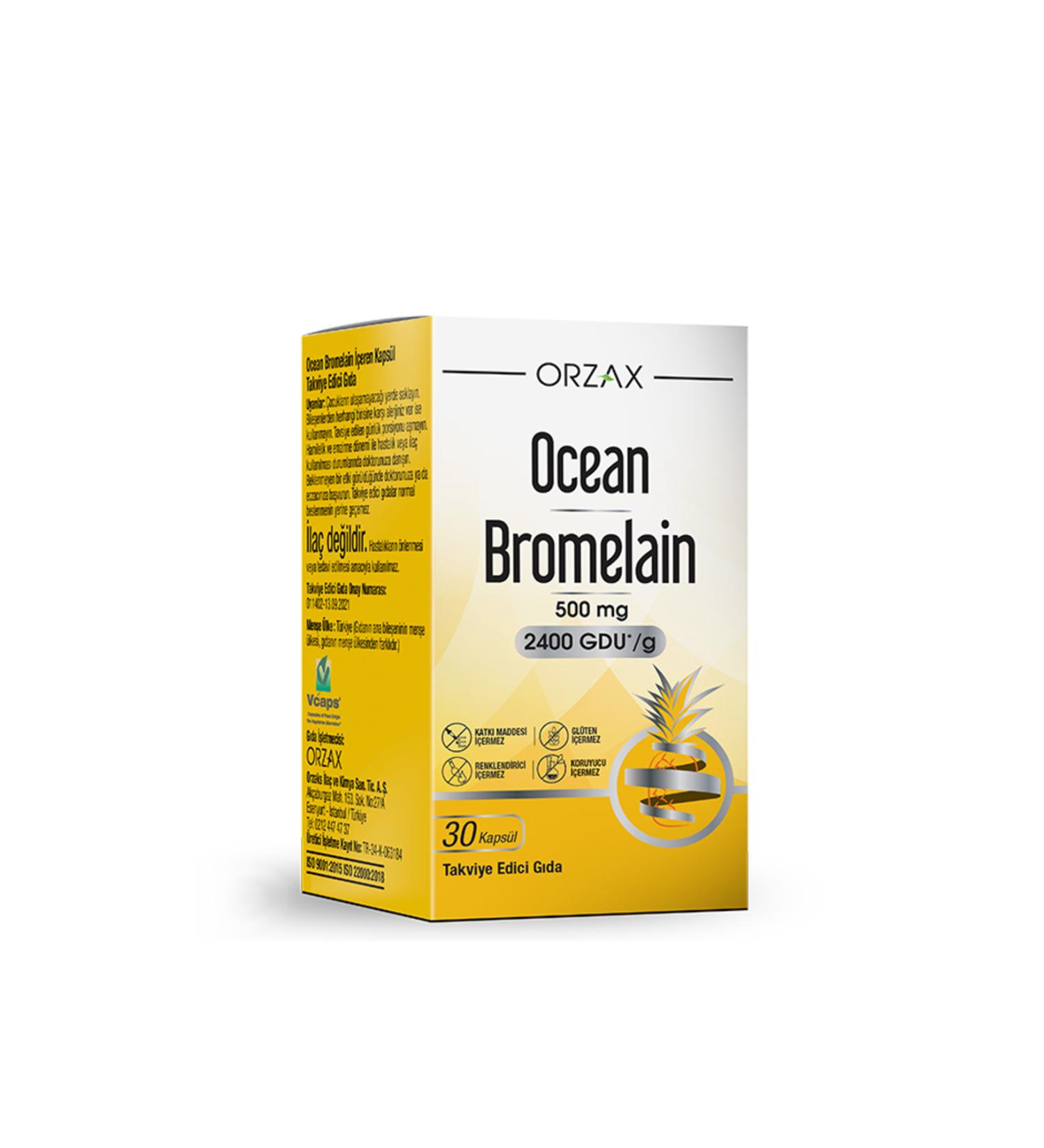 Orzax Ocean Bromelain 30 Capsules