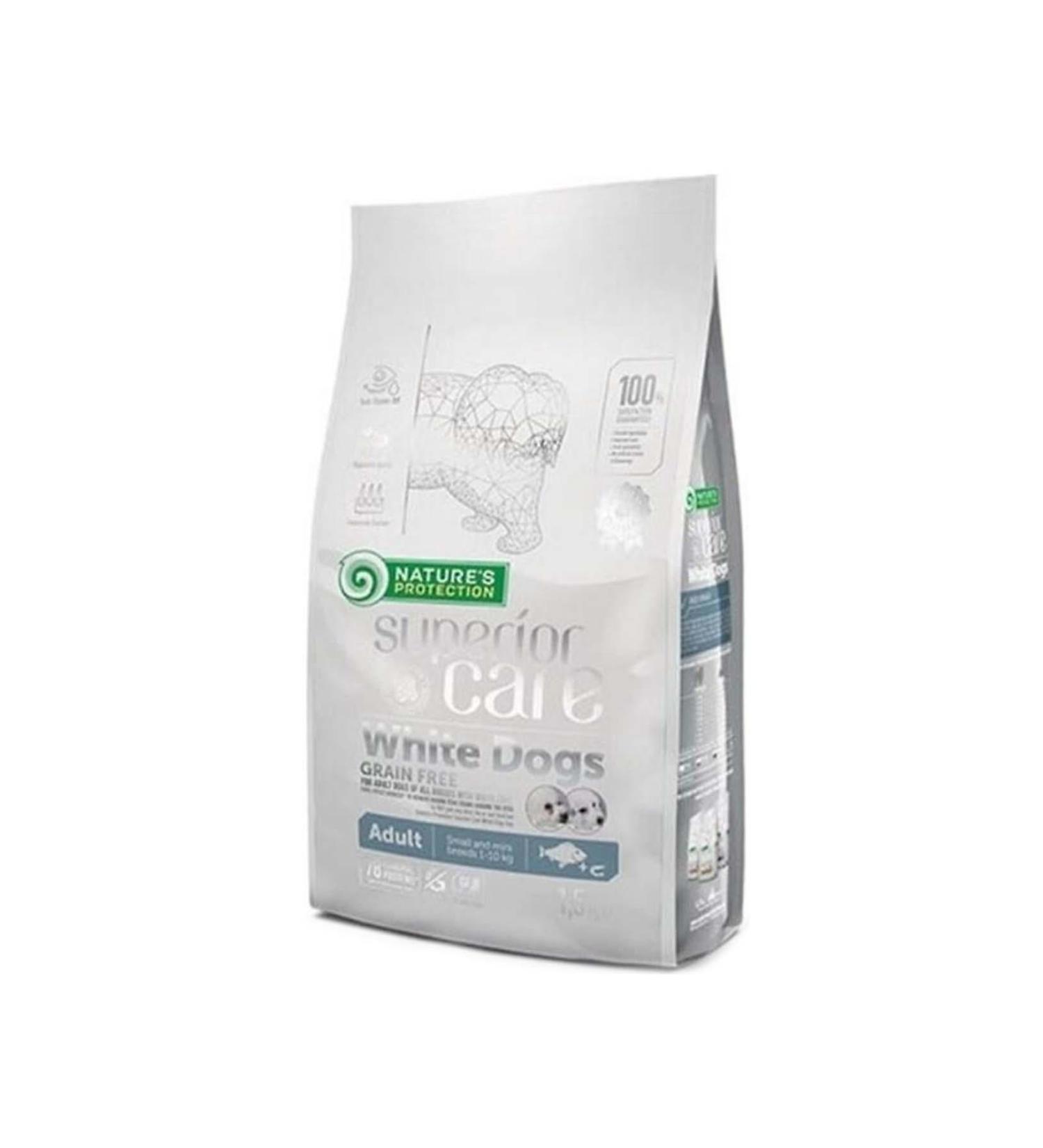 Nature's Protection Natures Protection SC White Dogs Grain-Free Trout Adult White Dog Food 1.5 Kg