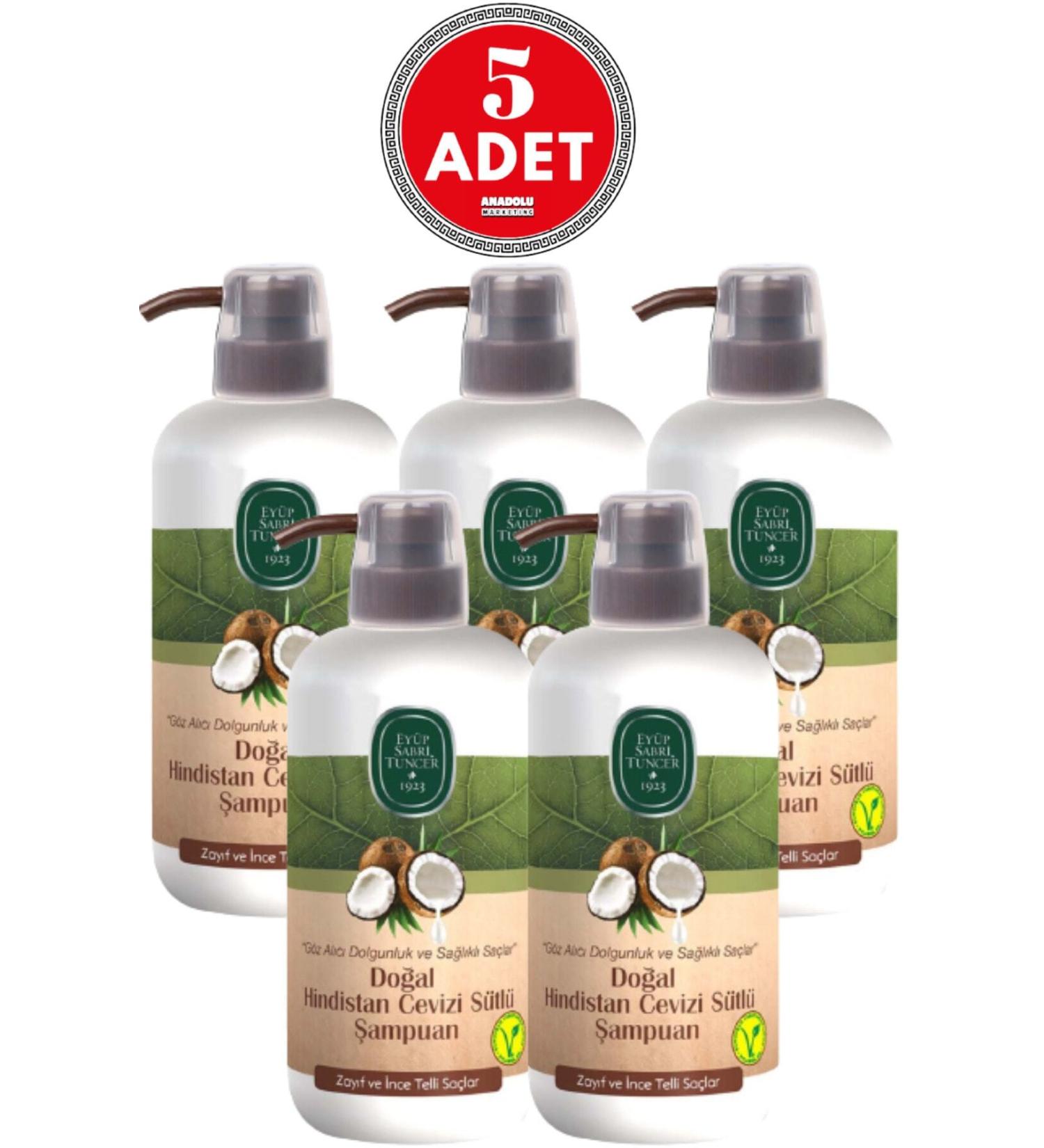 Ey p Sabri Tuncer Natural Coconut Milk Shampoo 600 ml X 5 Pieces