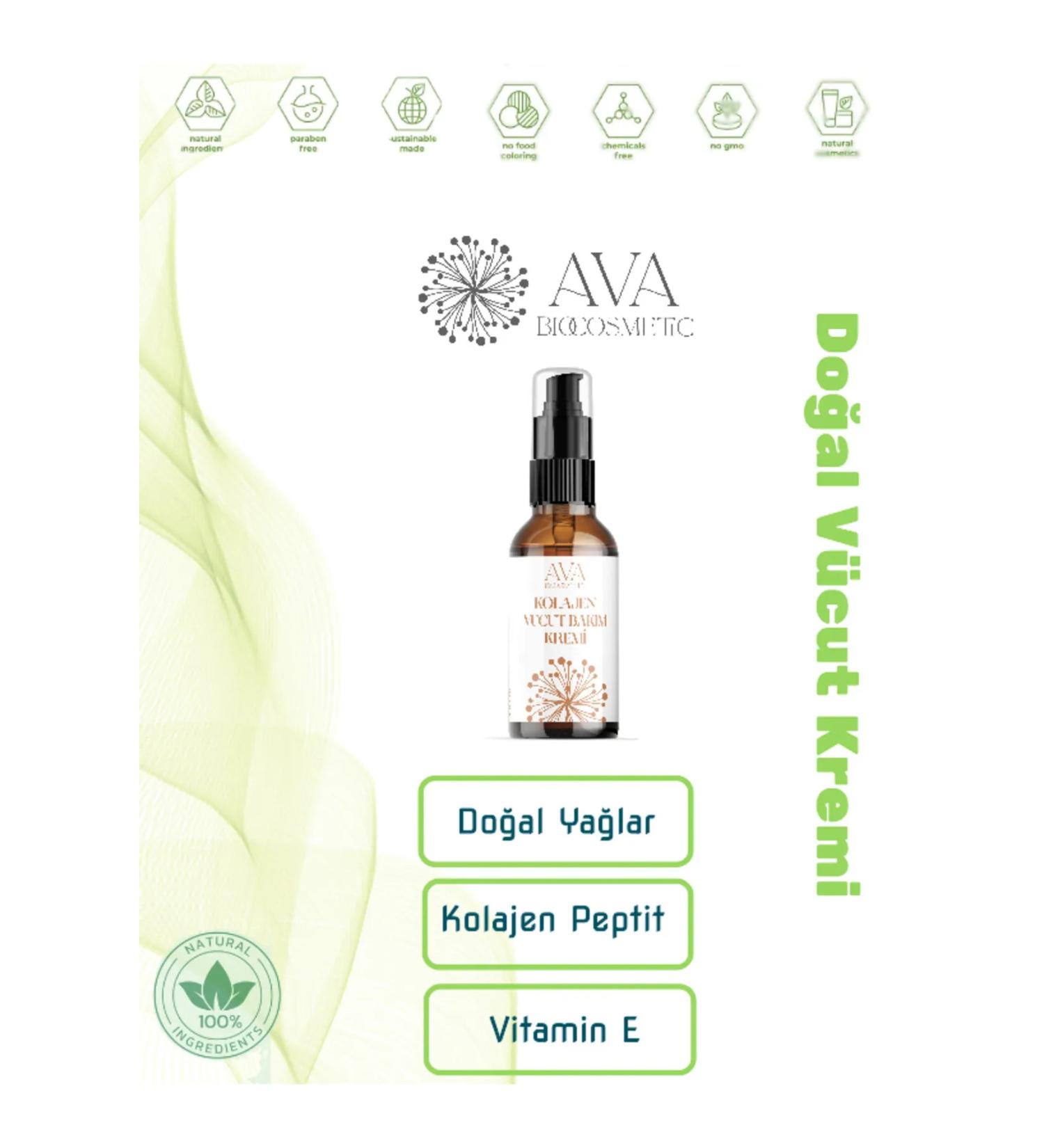 AVA 0 NATURAL HAND AND BODY CARE CREAM COLLAGEN PEPTIDE