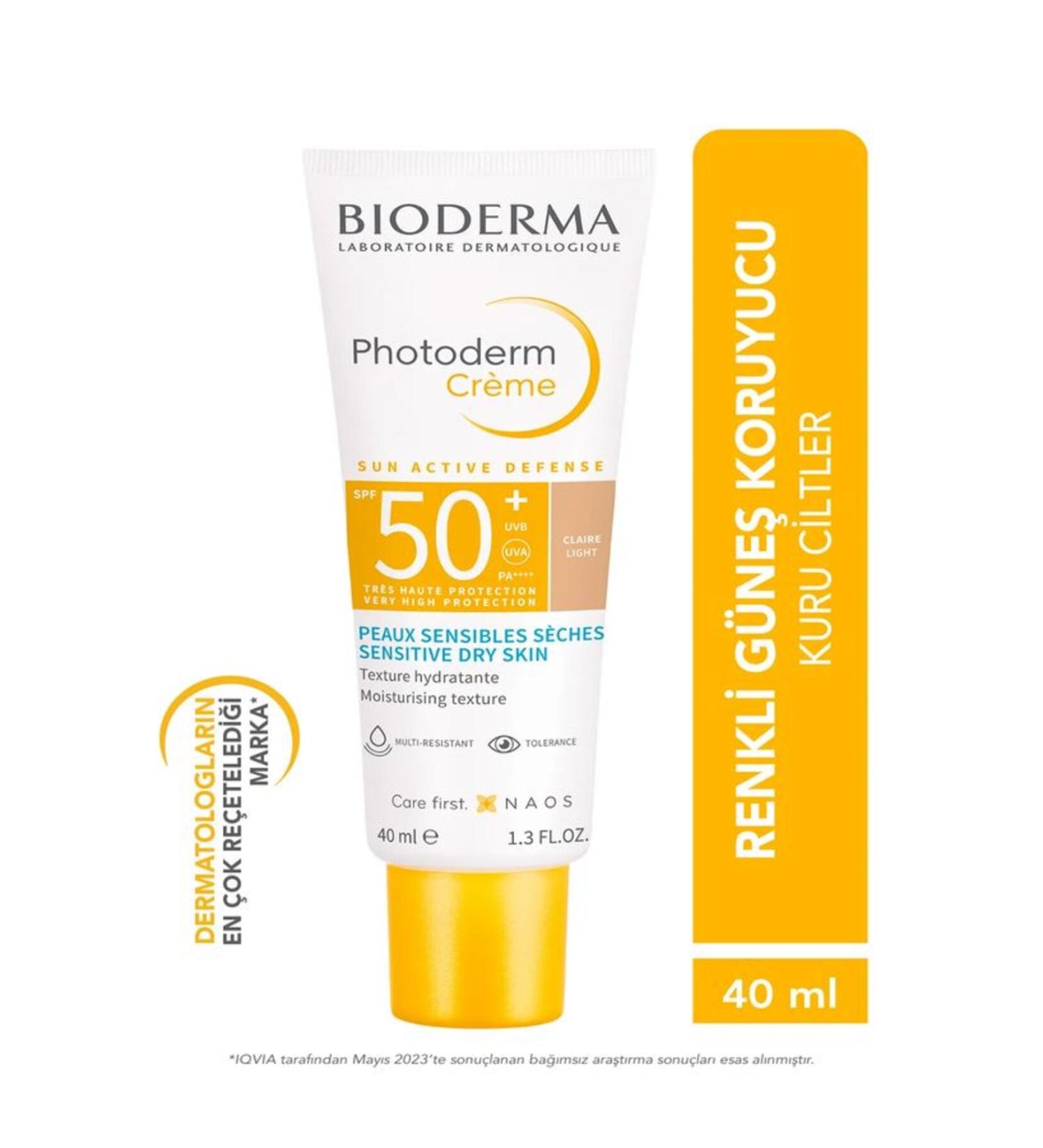 Bioderma Photoderm Cream SPF50+ Light Tinted sunscreen for dry and very dry skin - 40 ML