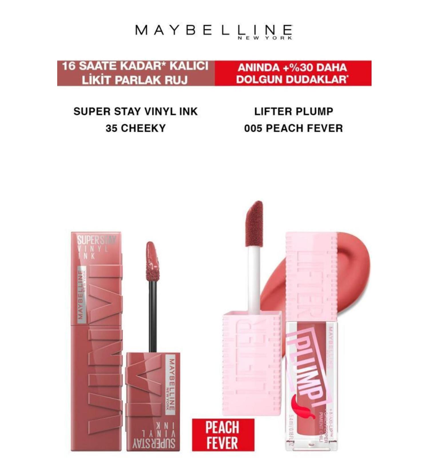 Maybelline New York Maybelline Vinyl Permanent Lipstick-Full and Smooth Lips Plumping Lipstick Set 35-005 - Buy Online on GoSupps.com
