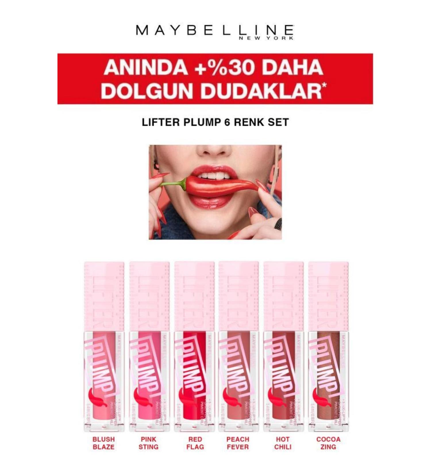 Maybelline New York Lifter Plump Lip Gloss Instant Plump Lips Kit - Buy Online on GoSupps.com