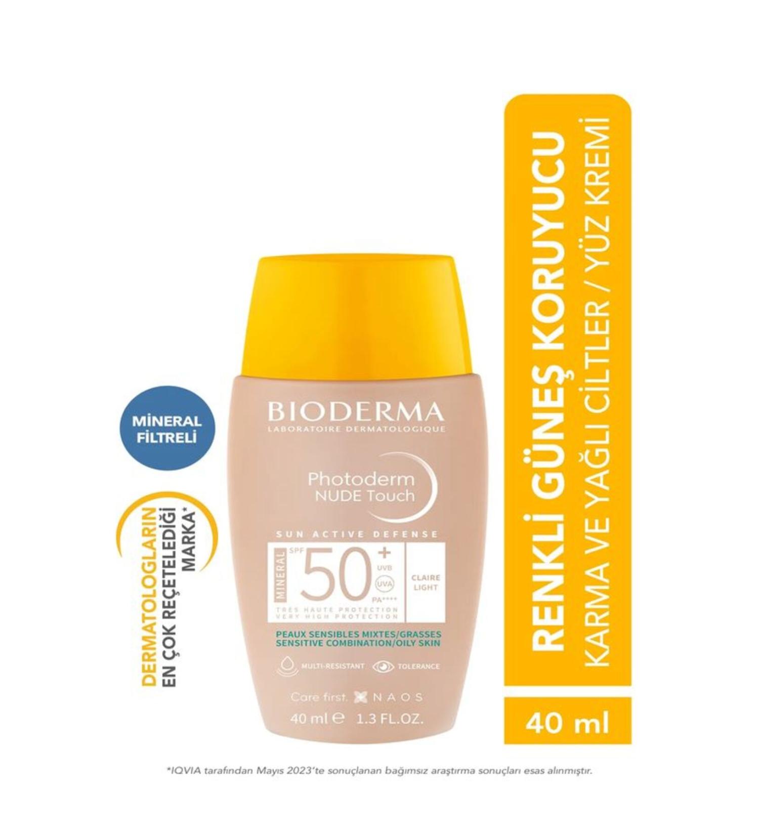 Bioderma Photoderm NUDE Touch SPF50+ Light 0 mineral High sun protection with natural concealer effect - Buy Online on GoSupps.com