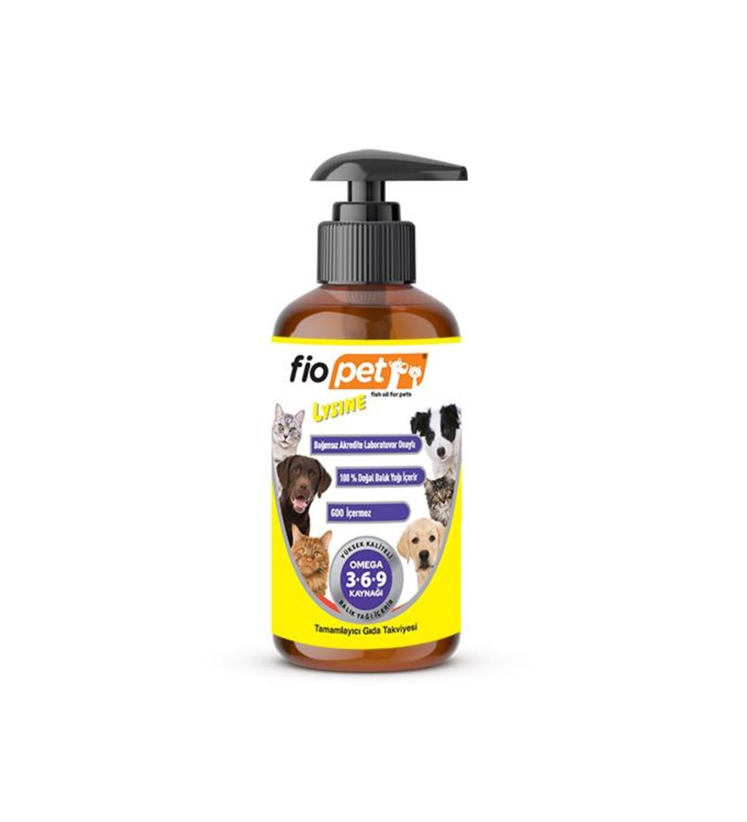 F OPET Fiopet Lysine Natural Anchovy Fish Oil for Cats and Dogs 65 ml