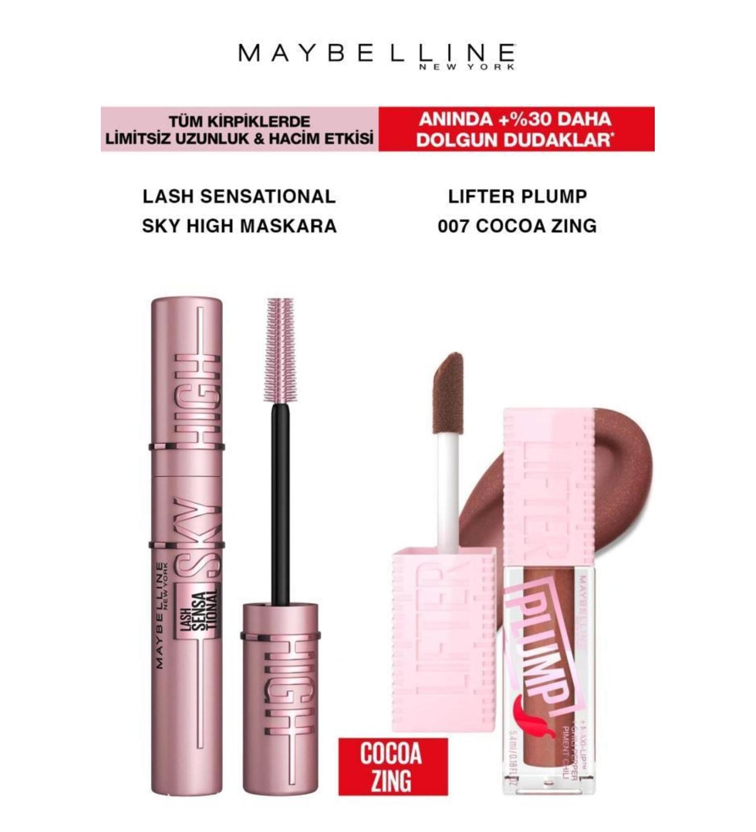 Maybelline New York Maybelline Sky High Mascara Long Voluminous Lashes-Lifter Plump Full Smooth Lips 007 - Buy Online on GoSupps.com