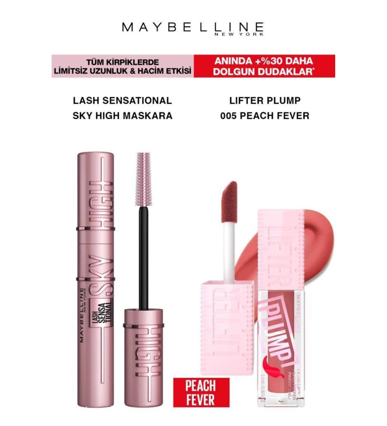 Maybelline New York Maybelline Sky High Mascara Long Voluminous Lashes-Lifter Plump Full Smooth Lips 005 - Buy Online on GoSupps.com