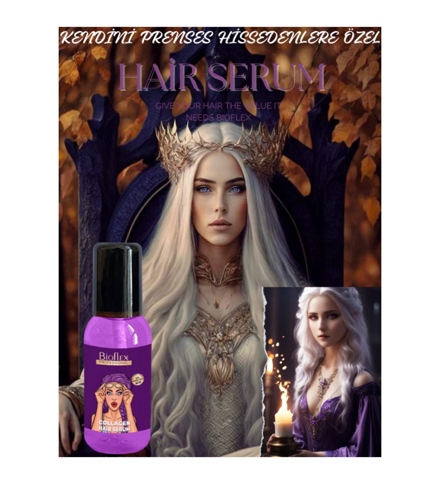 Bioflex Collagen Hair Serum Deeply Nourishes and Moisturizes Special Collagen Care Oil 100 ml - Buy Online on GoSupps.com