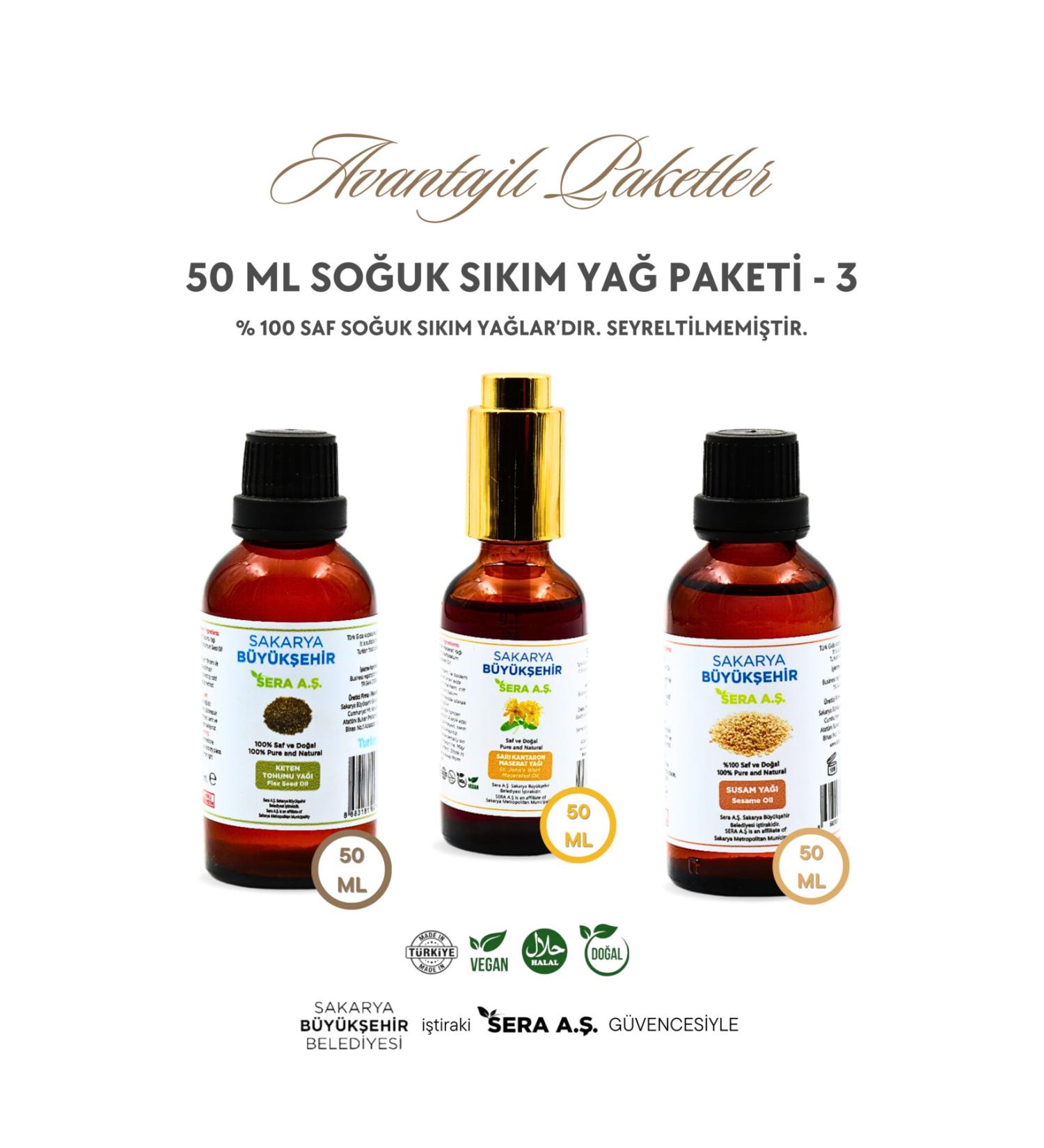 SBB SERA 50 ml Fixed Oil Package - 3 - 100% Natural Halal Vegan Certified