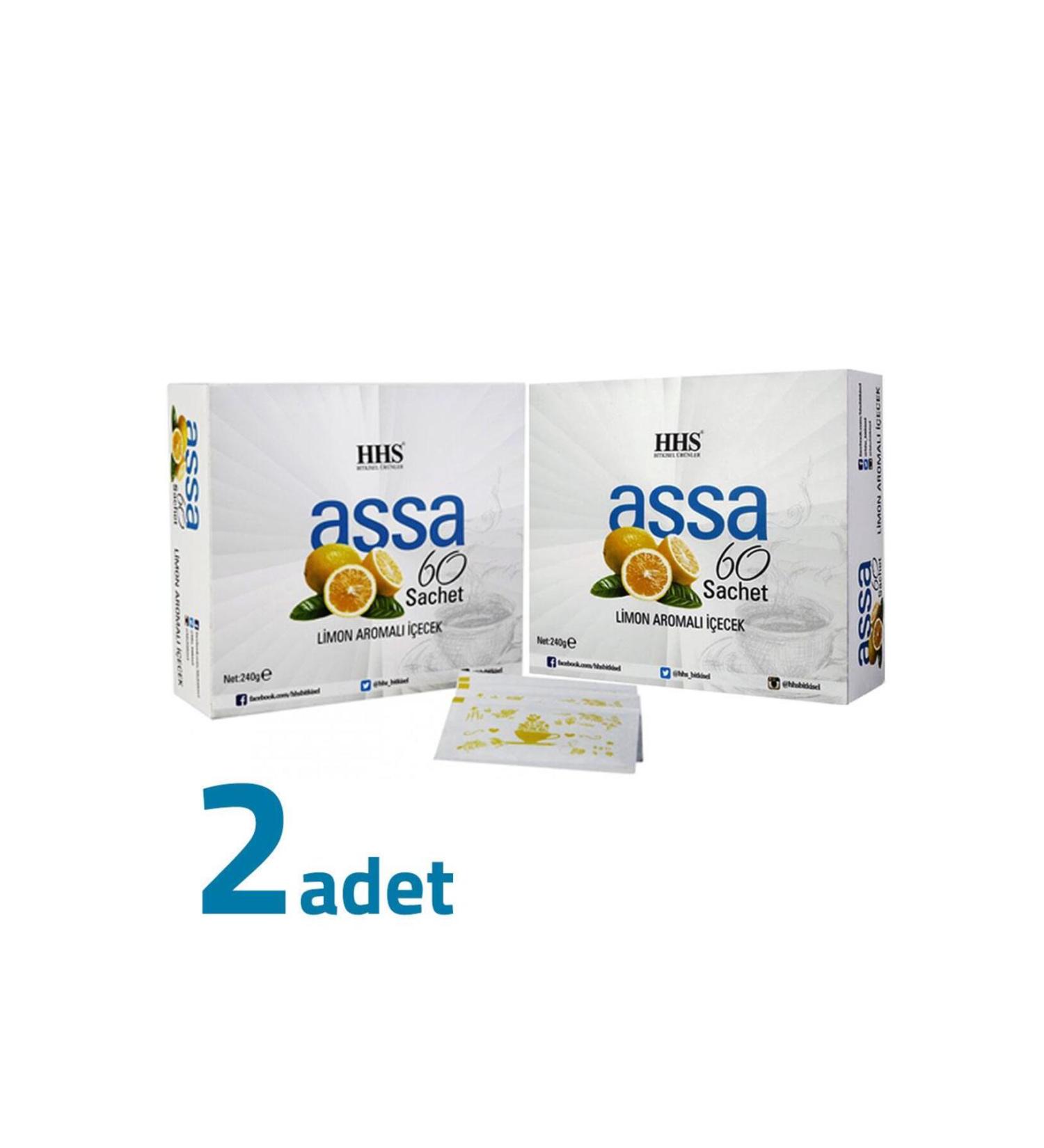 Hhs Assa 60 Sachet Lemon Flavored Herbal Form Tea 240gr X 2 Pieces - Buy Online on GoSupps.com