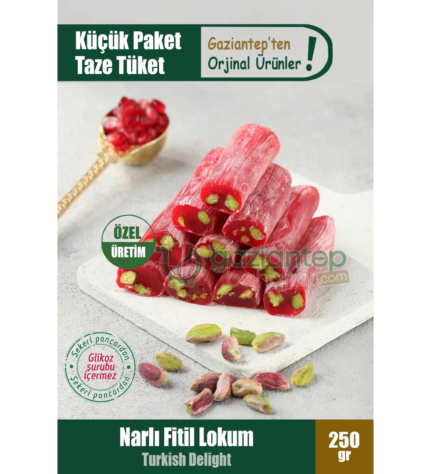 Gaziantep Spice Pomegranate Wick Turkish Delight 250 gr - Buy Online on GoSupps.com