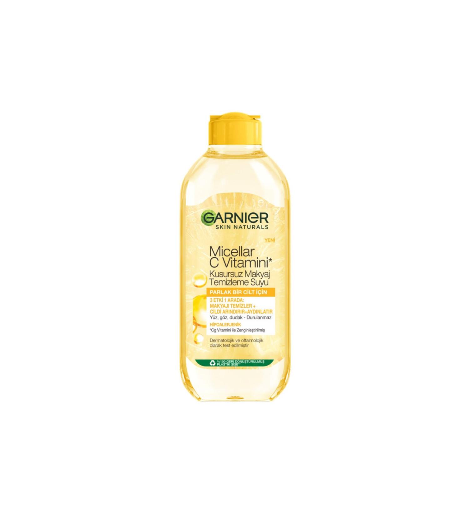 Garnier Micellar Vitamin C Flawless Make-Up Remover Water 400ml - Buy Online on GoSupps.com