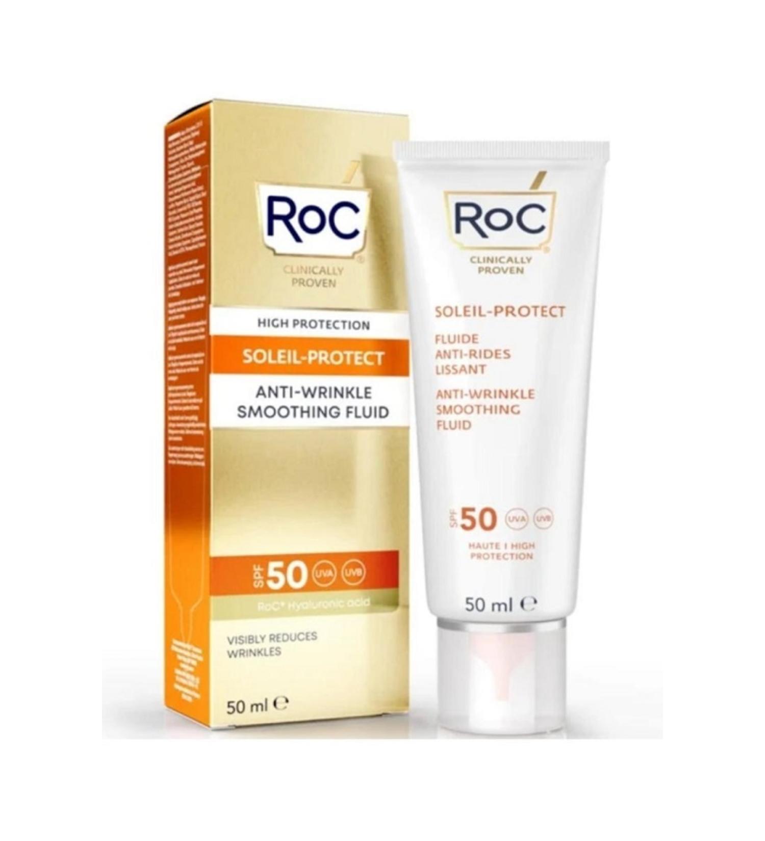 Roc Sun Protection Face Sun Cream Spf50 Against Wrinkles Caused by the Sun 50 ml