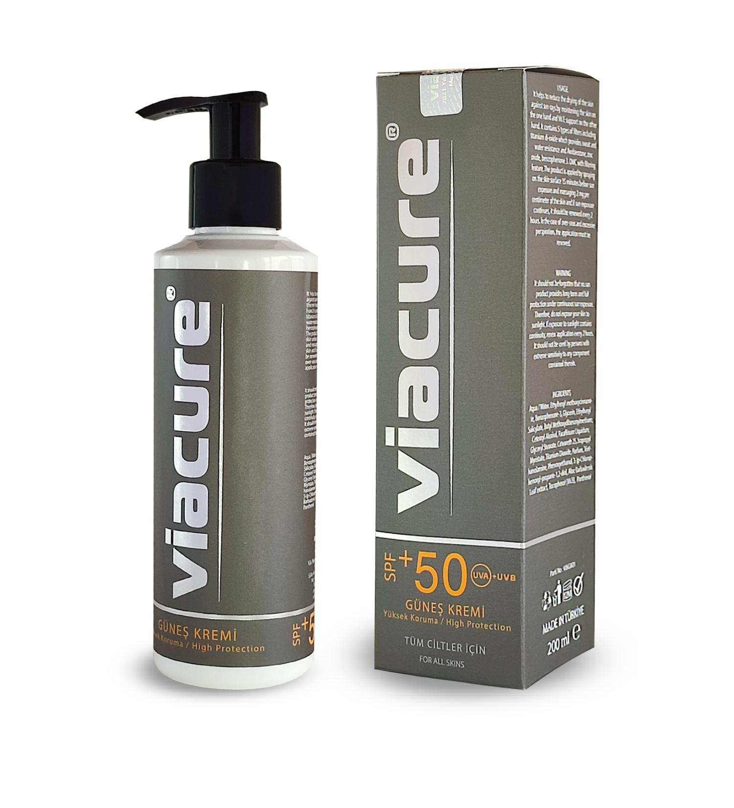 Viacure High Protection Sun Cream Spf 50 200 ml Skin Care