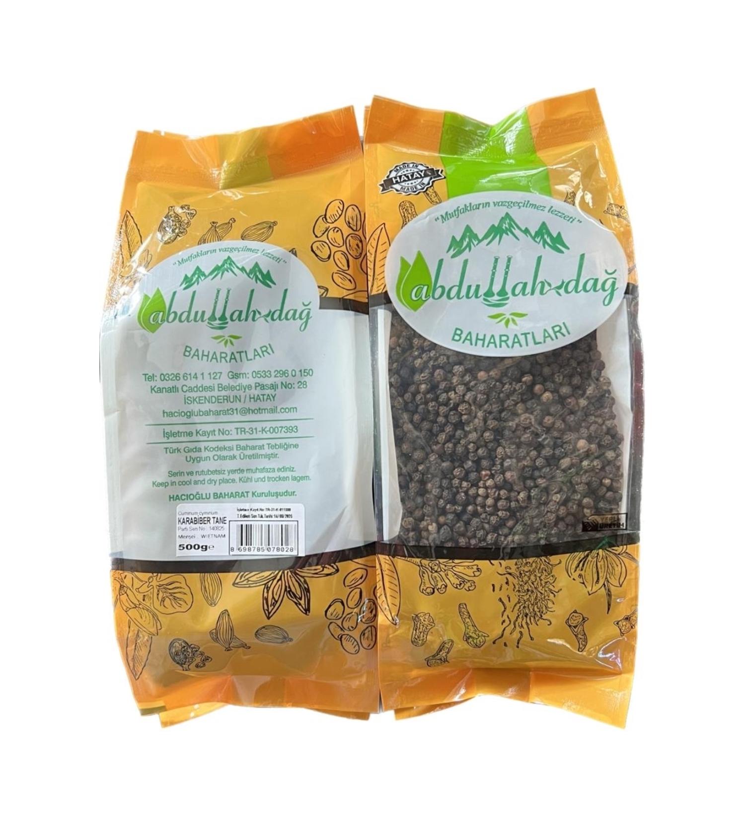 Hac o lu Spice Hatay Local Pure Black Pepper 1/2 Kg / 500 gr - Buy Online on GoSupps.com