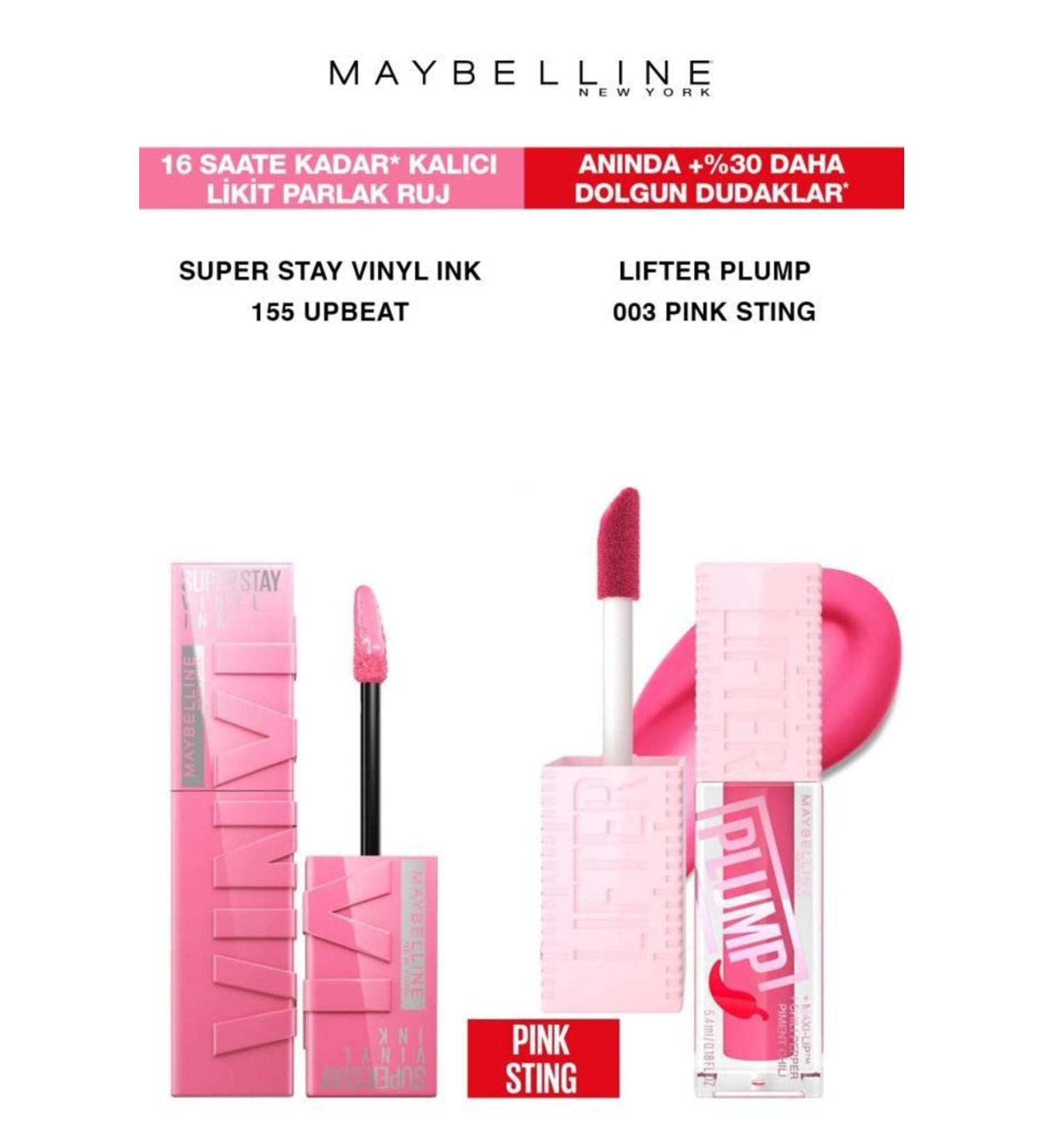 Maybelline New York Maybelline Vinyl Permanent Lipstick-Full and Smooth Lips Plumping Lipstick Set 155-003 - Buy Online on GoSupps.com