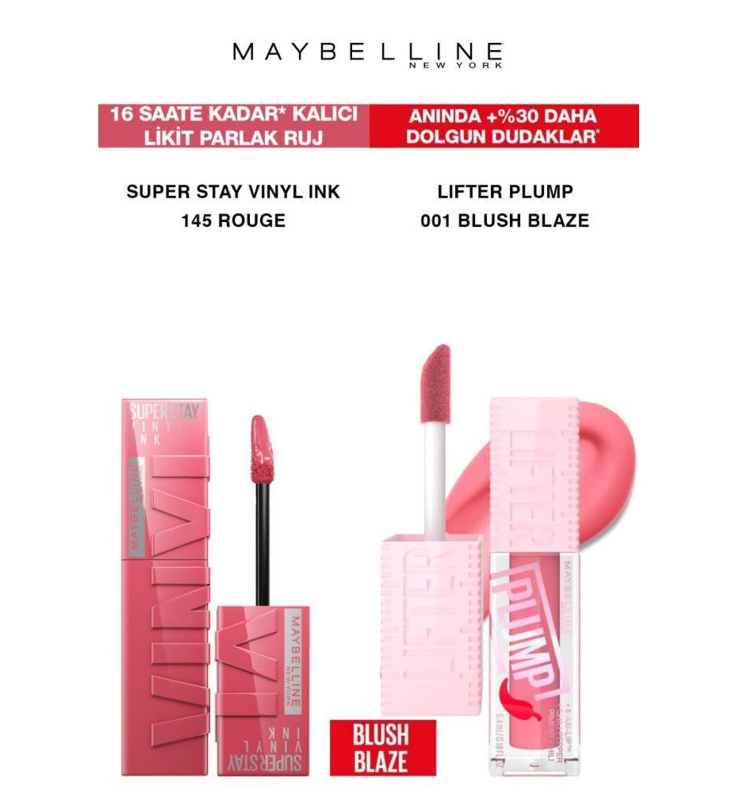 Maybelline New York Maybelline Vinyl Permanent Lipstick-Full and Smooth Lips Plumping Lipstick Set 145-001 - Buy Online on GoSupps.com