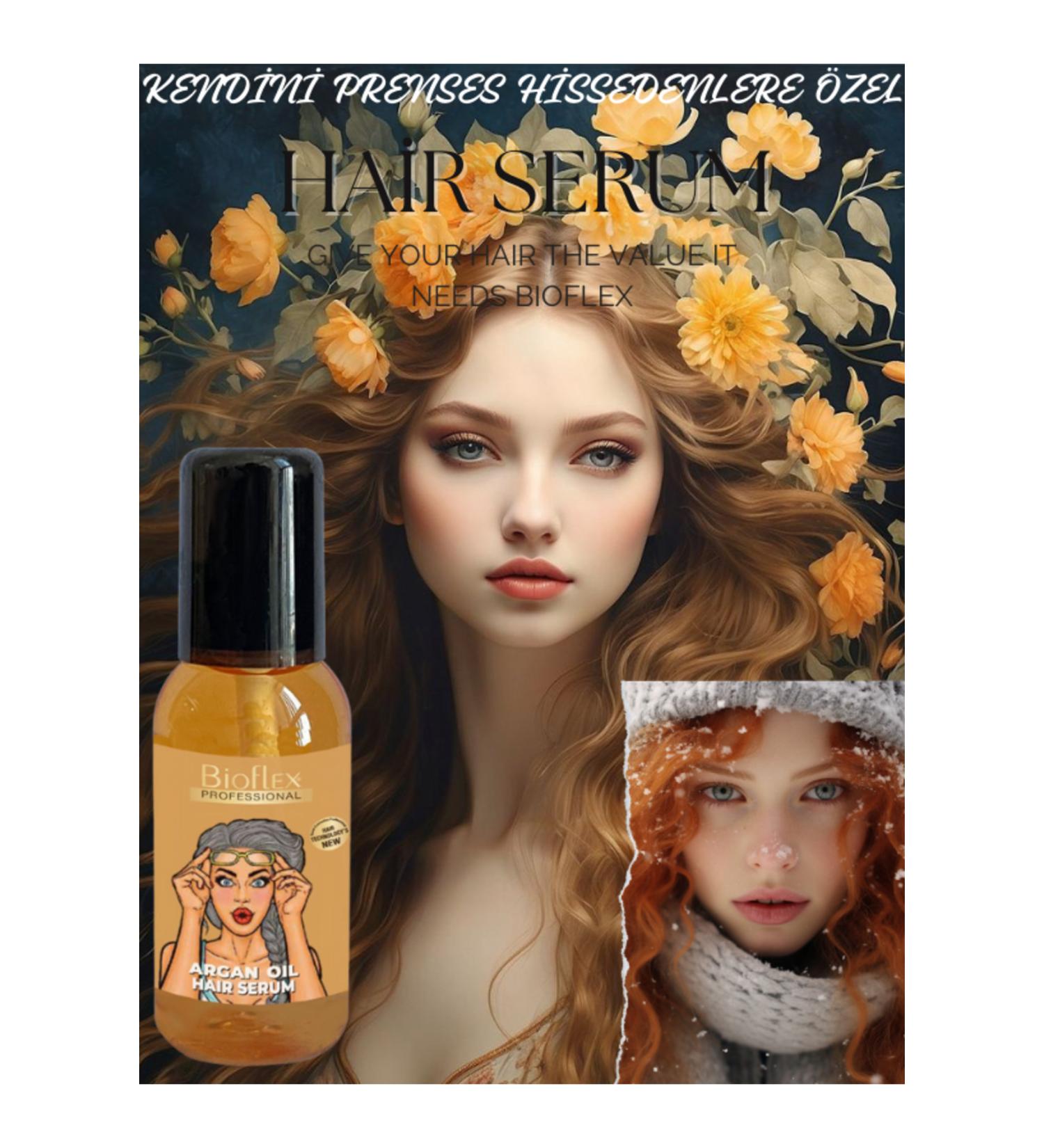 Bioflex Argan Hair Serum Special Argan Care Oil for Slow Growing and Damaged Hair 100 Ml - Buy Online on GoSupps.com