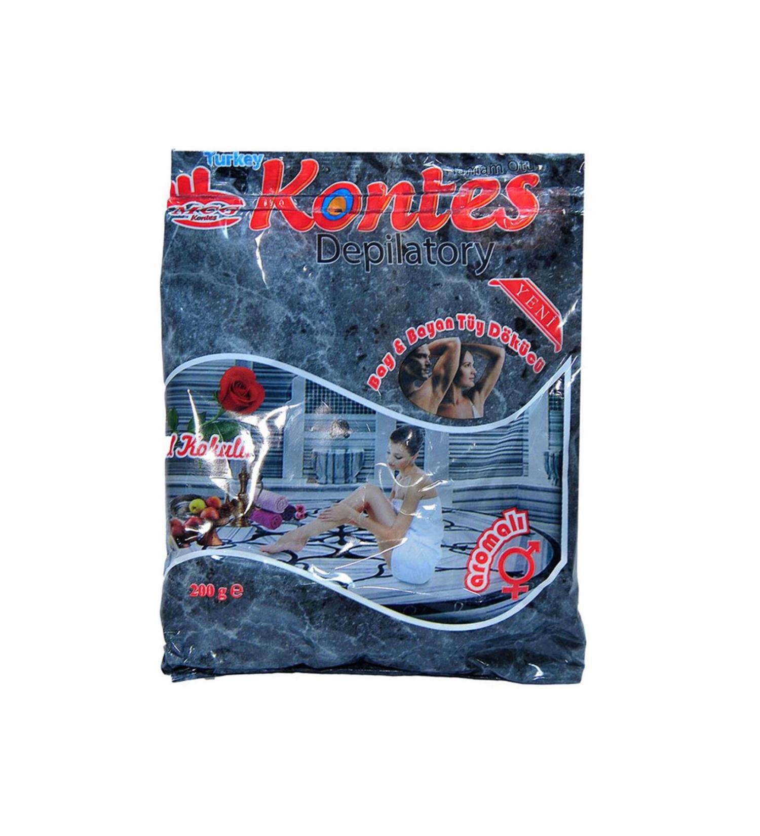 Countess Rose Flavored Depilatory Powder Hammam Herb Powder 150gr X 4 Packs