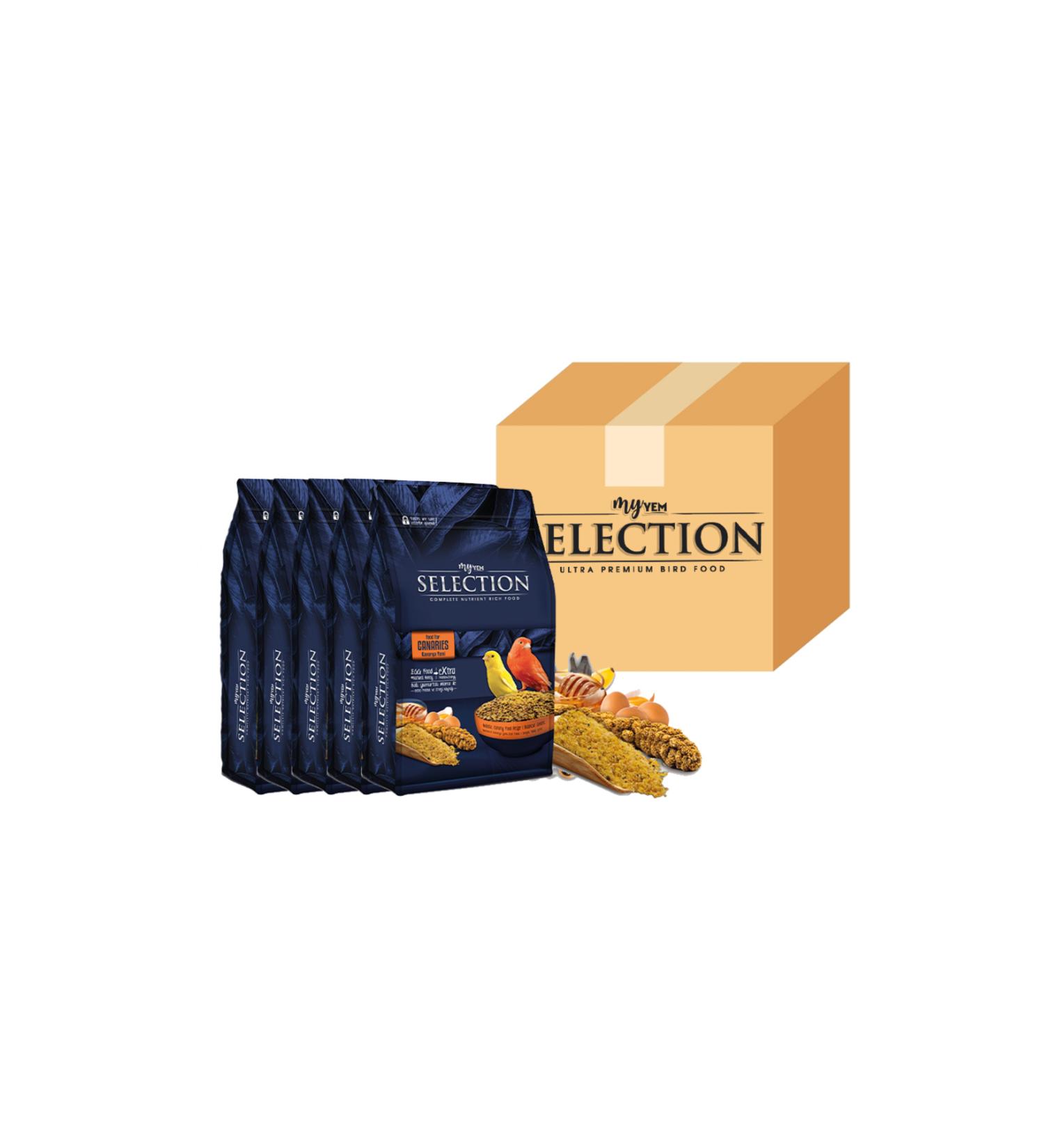 myyem selection wet honey food supplemented canary food 1kg (pack of 5)