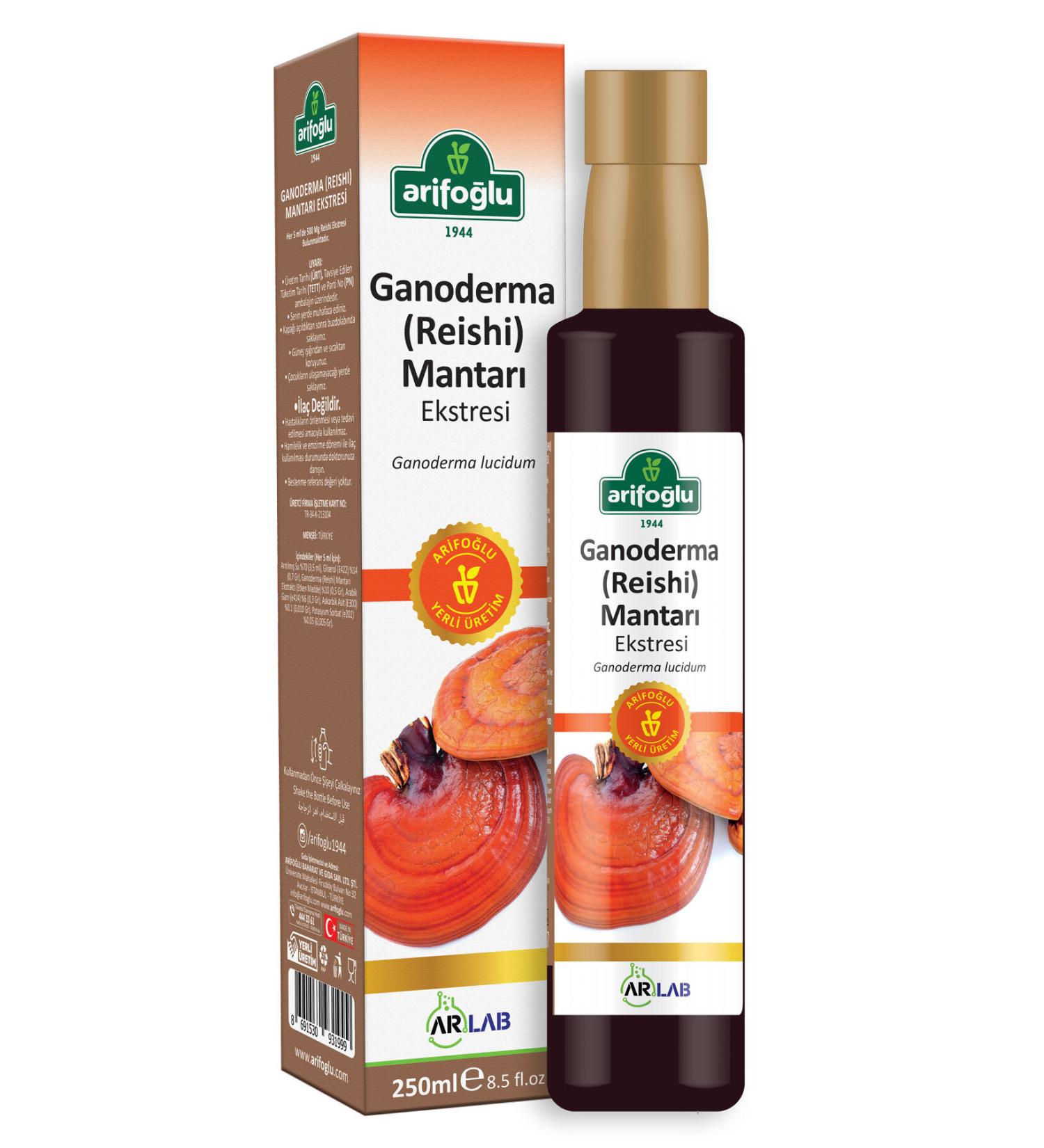 Arifo lu Reishi Mushroom Extract - Ganoderma Reishi Extract 250ml Ganoderma lucidum