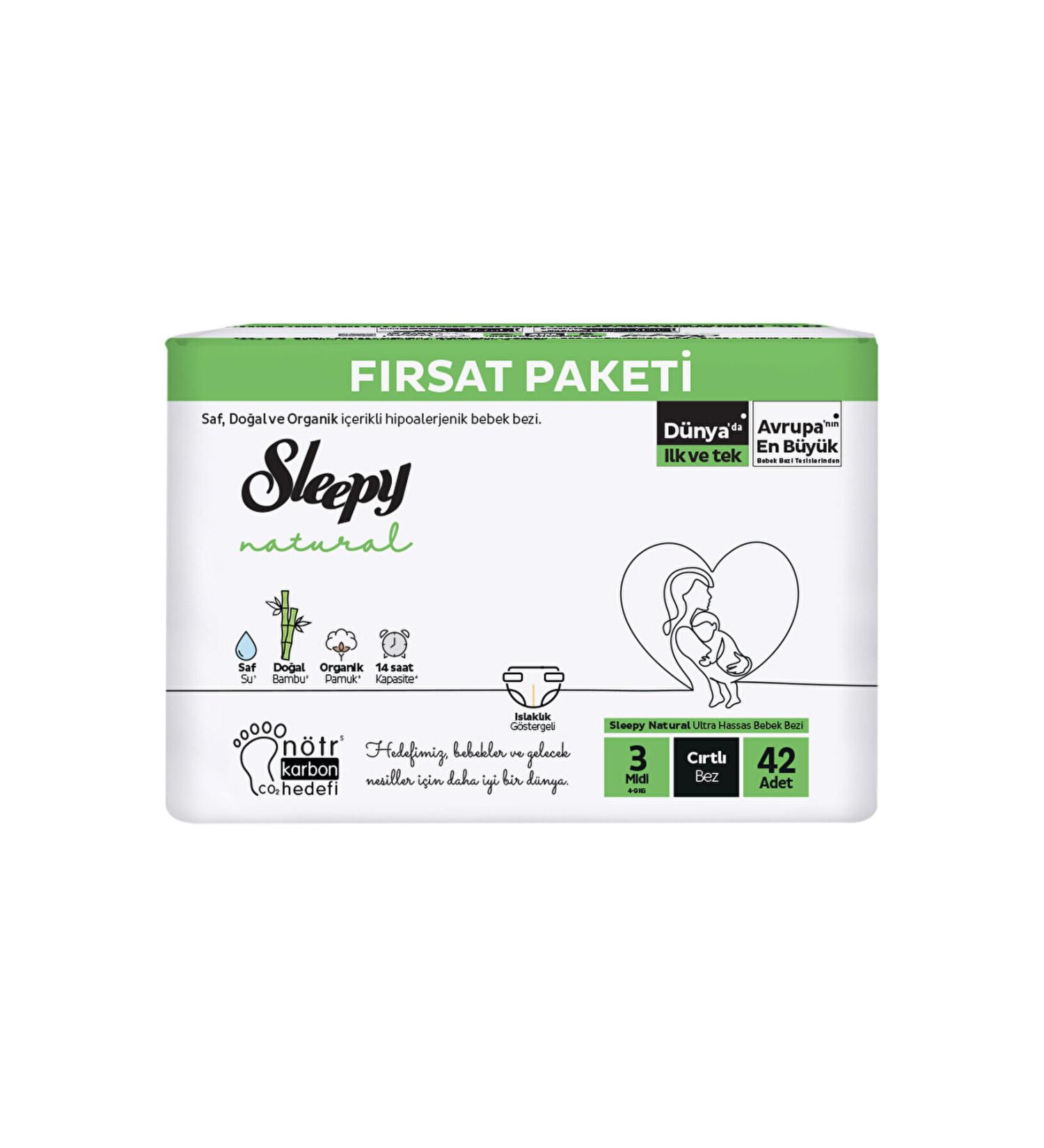 Sleepy Natural Opportunity Package Size 3 Midi Diaper 42 pcs