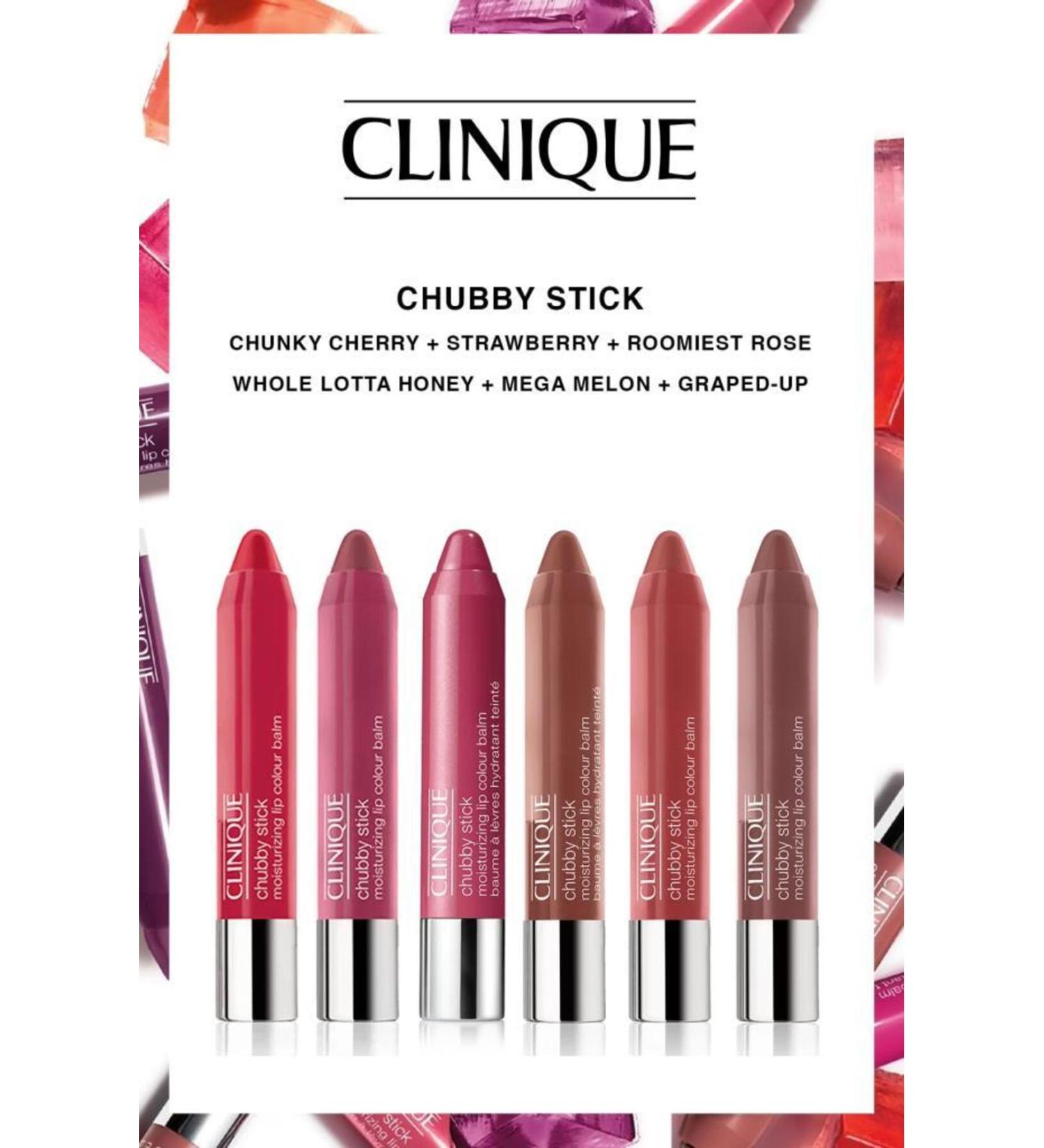 Clinique Chubby Stick Moisturizing Tinted Shine Lip Care Makeup Set - Buy Online on GoSupps.com