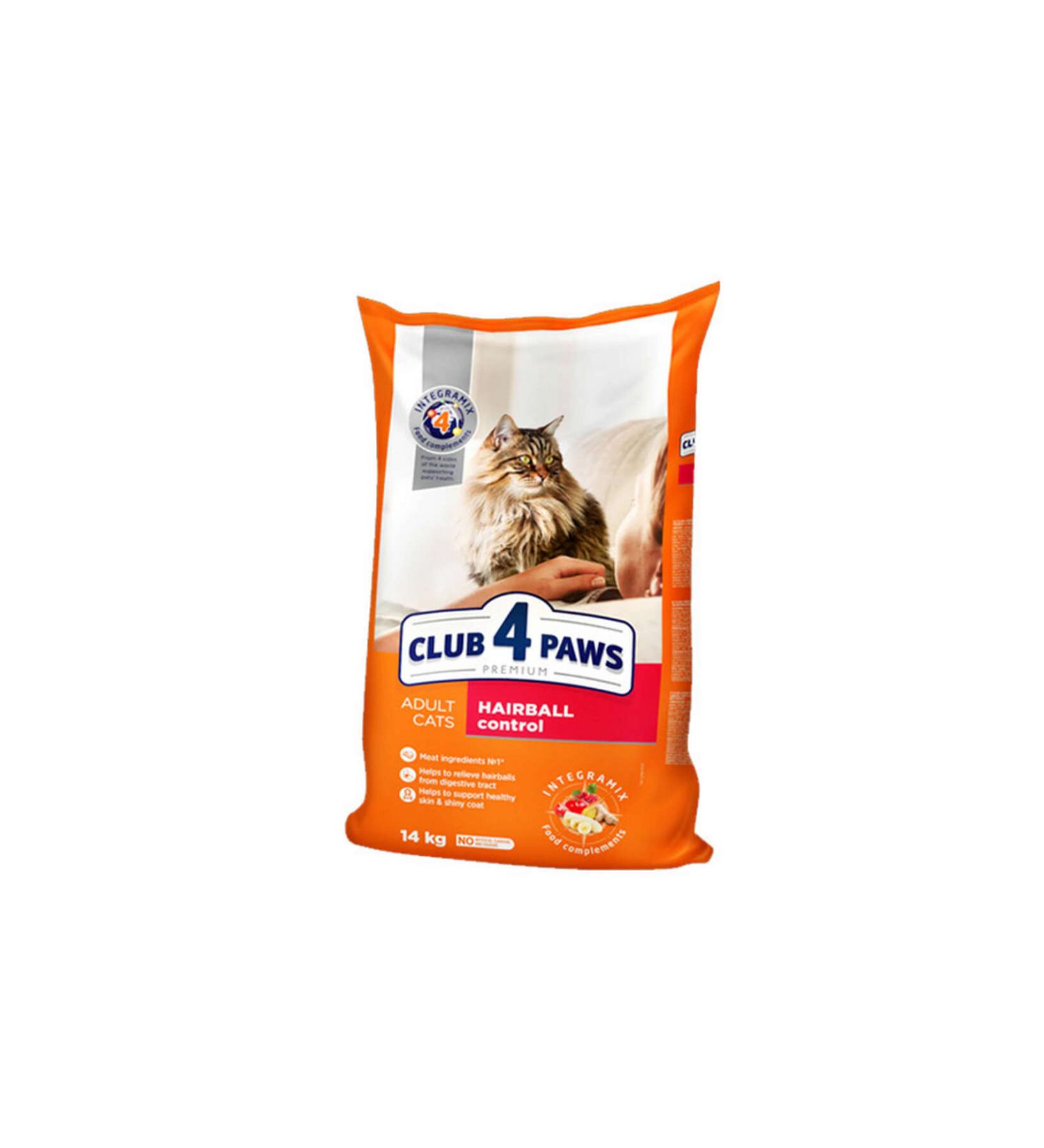 Club4Paws Premium Hairball Control Adult Cat Food 14 Kg 276097