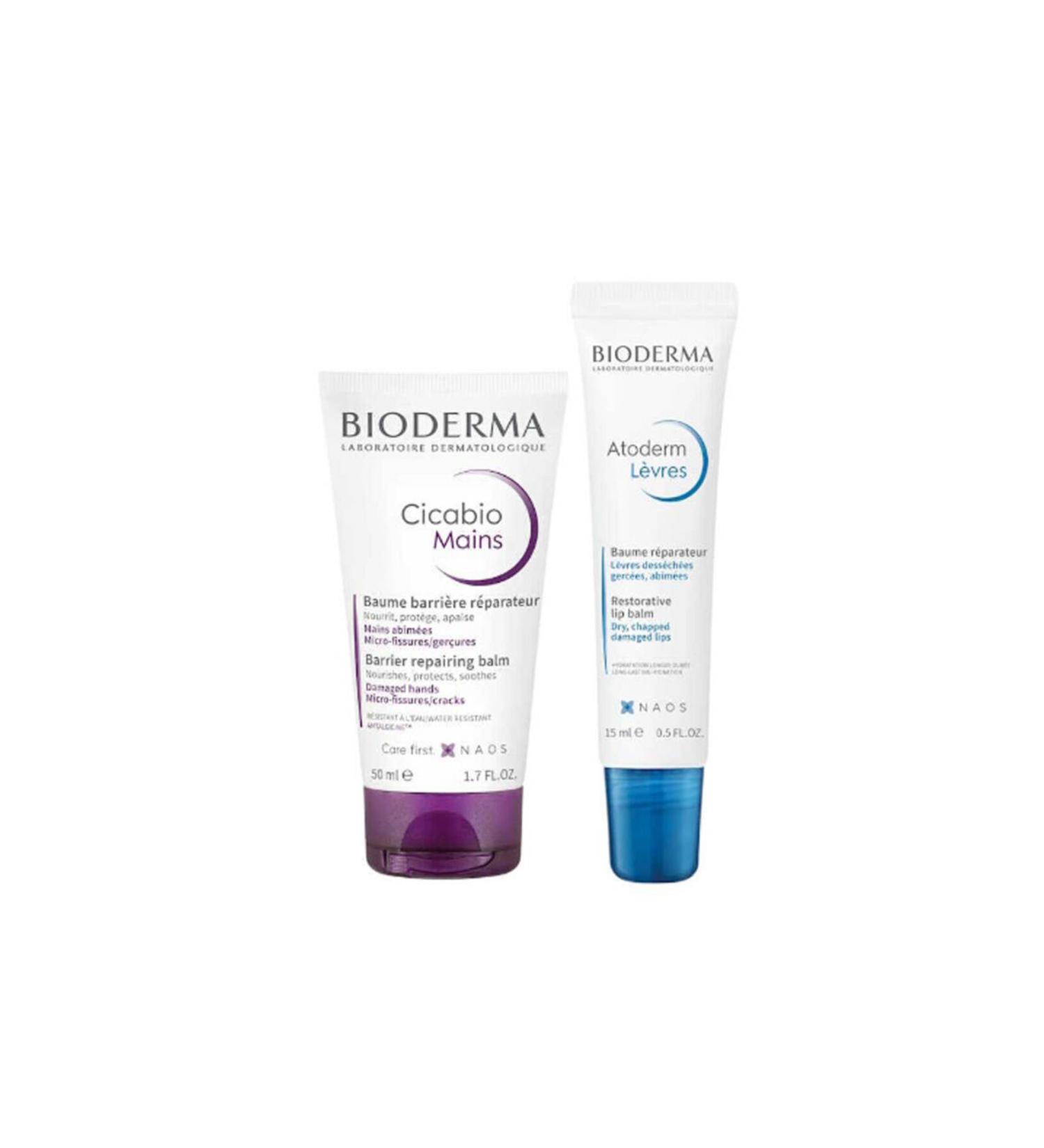 Bioderma Cicabio Mains 50 ml + Atoderm Lip Balm 15 ml