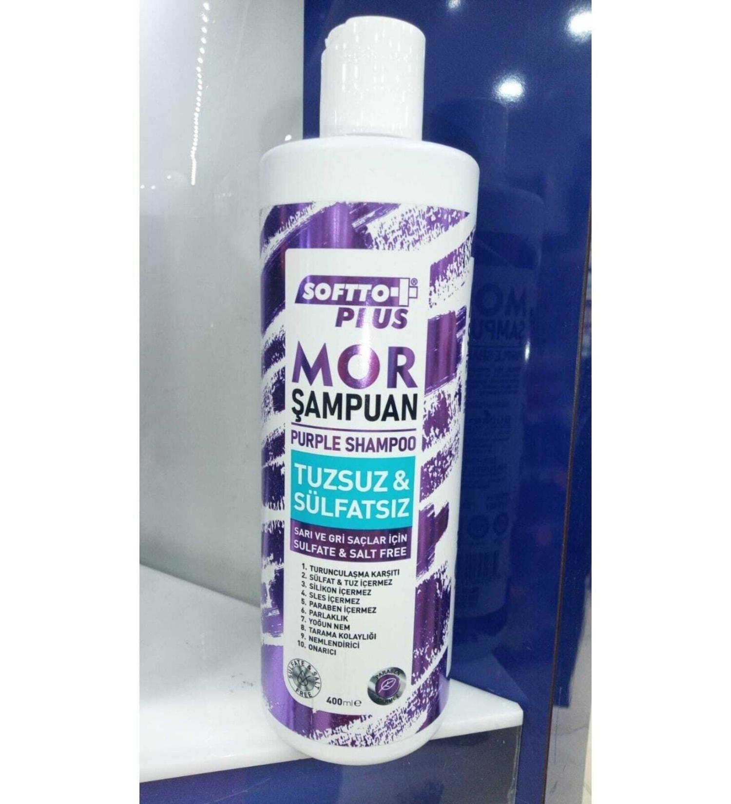 Softto Plus PURPLE SHAMPOO WITH POLISH FEATURES THAT PREVENT ORANGE TURNING 400 ML KEYON895