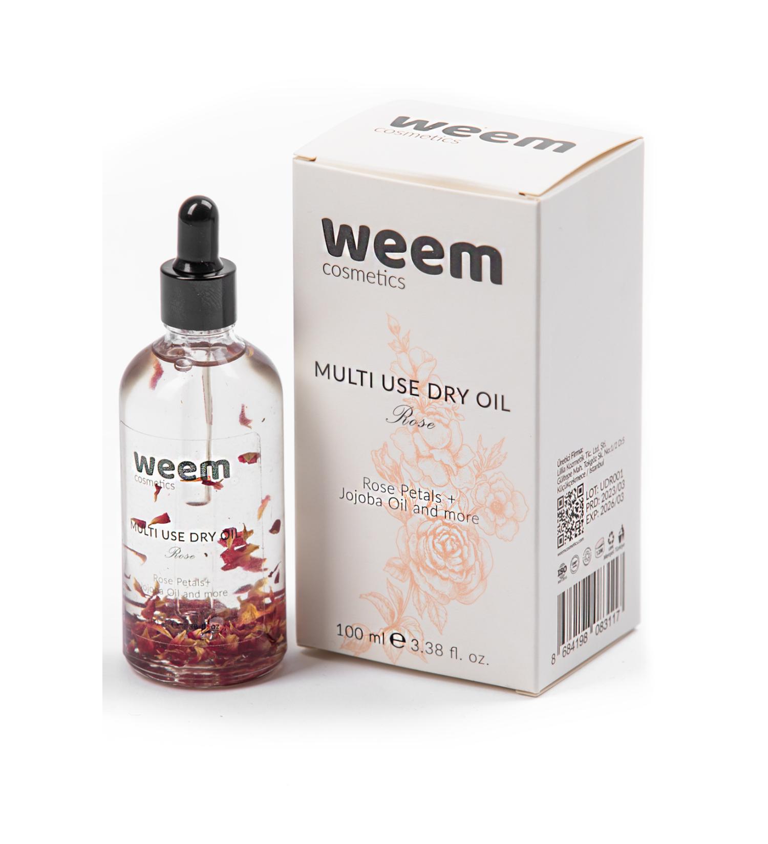 weem Moisturizing Shining Hair Face and Body Care Oil- Rose
