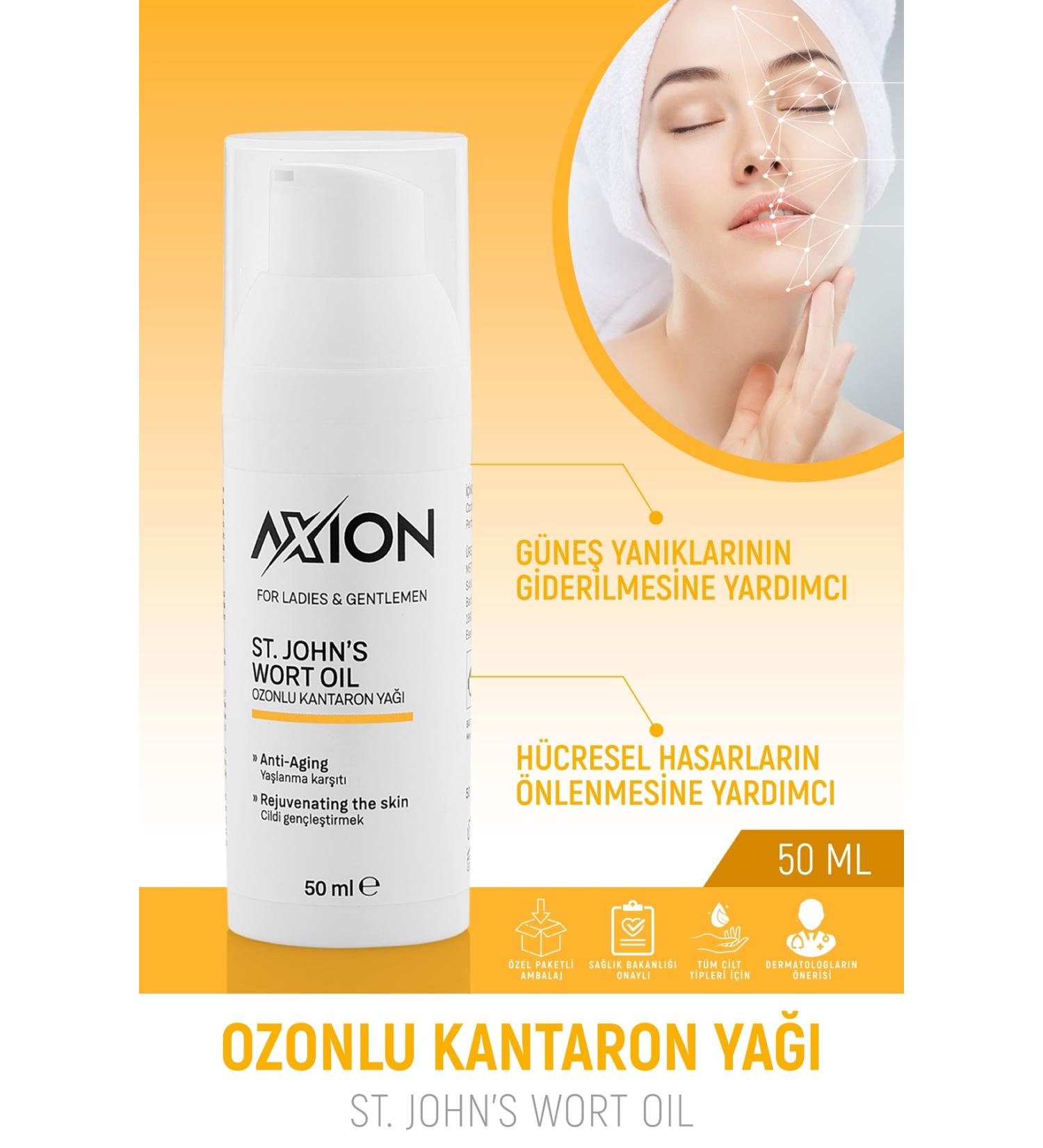 AXION Ozonated St. John's Wort Oil Face and Body Care Anti-Aging 50 Ml - Buy Online on GoSupps.com