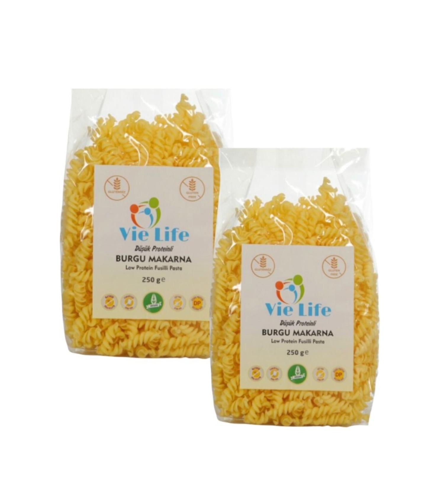 Vie Life Low Protein Spiral Pasta 250 gr X2